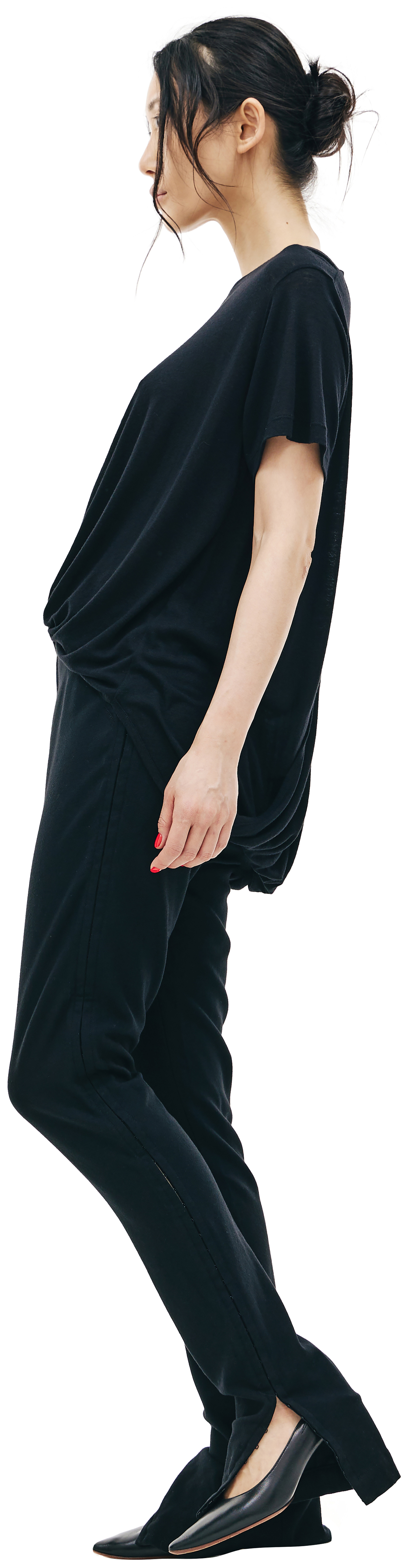 Ann Demeulemeester Black Draped Top