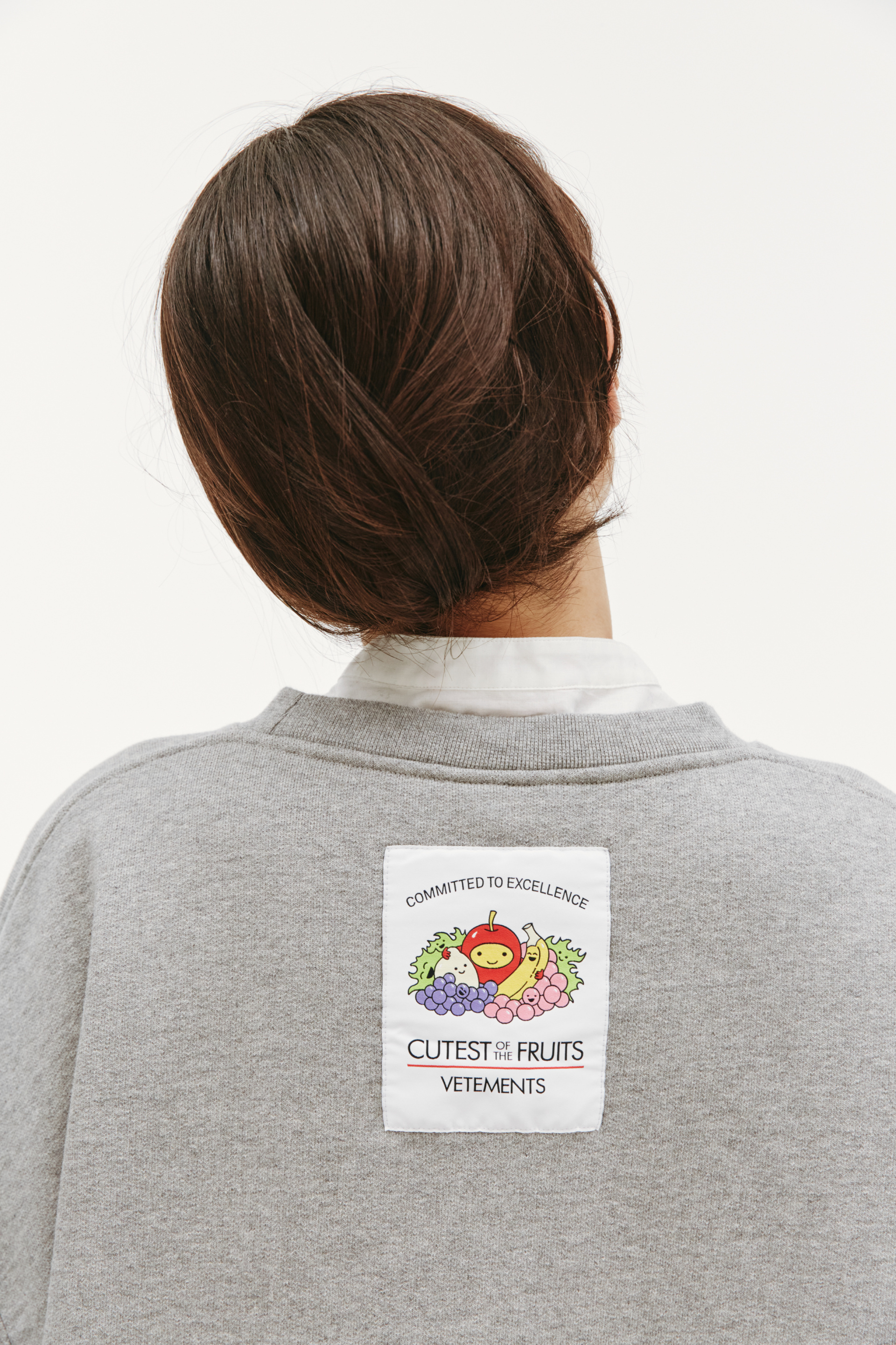 VETEMENTS Grey Printed Sweatshirt