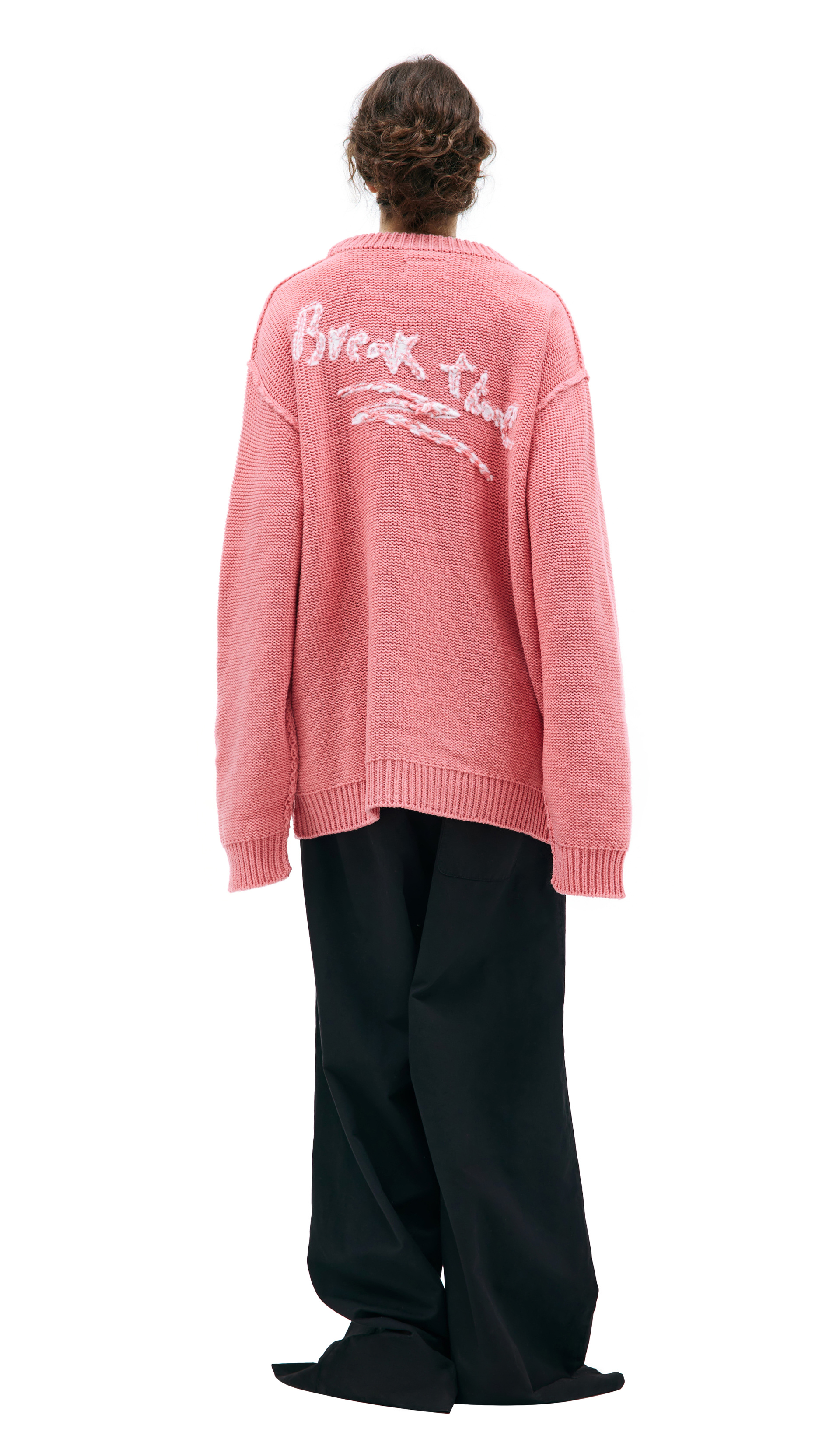 Doublet Pink intarsia sweater