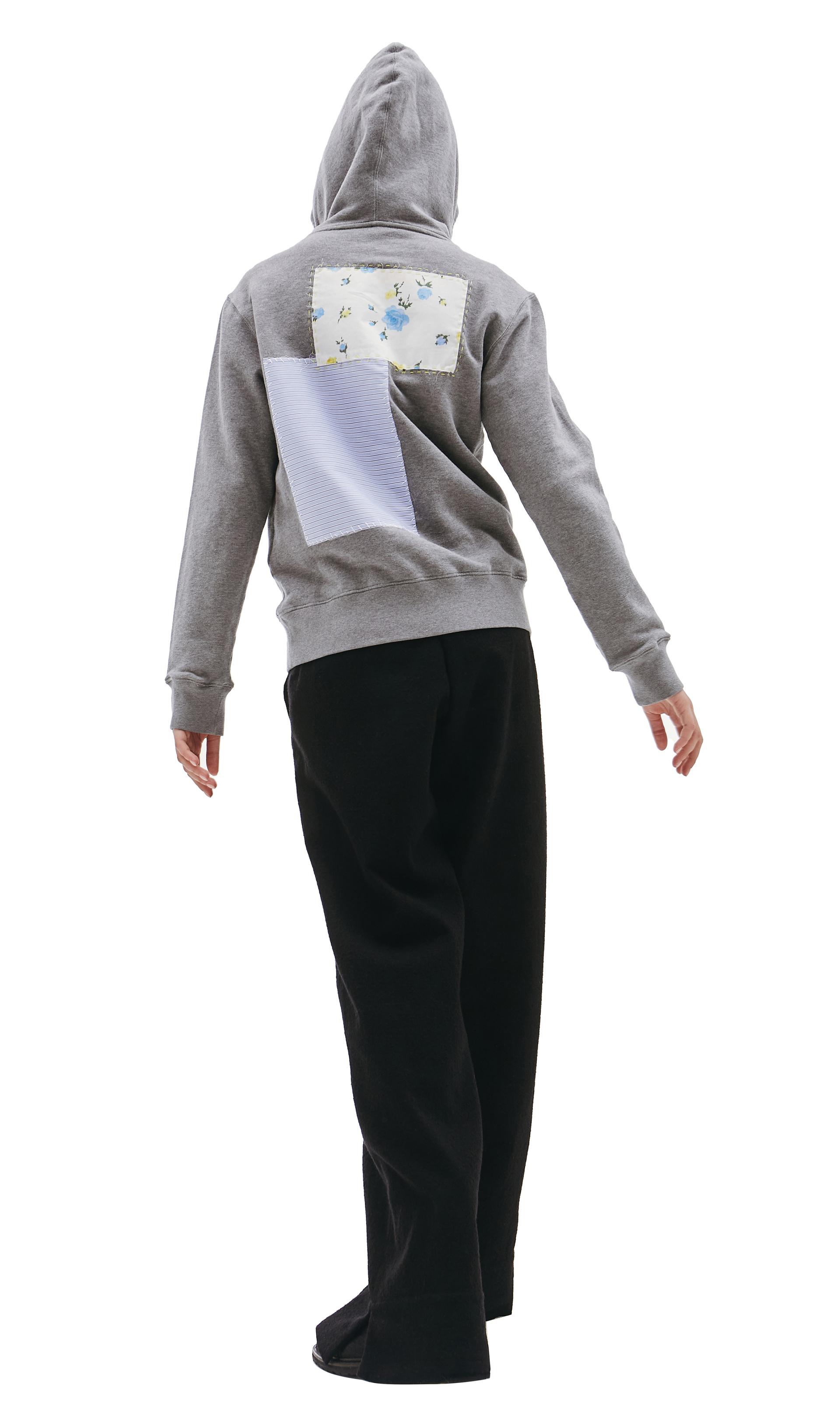 Golden Goose Grey Hoodie With Patches