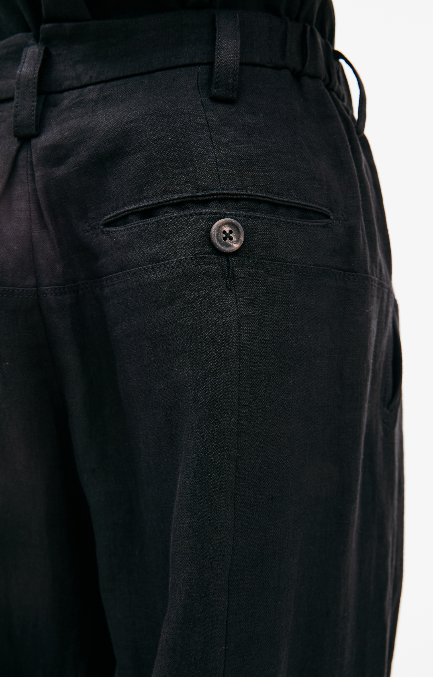 Ziggy Chen Black linen trousers