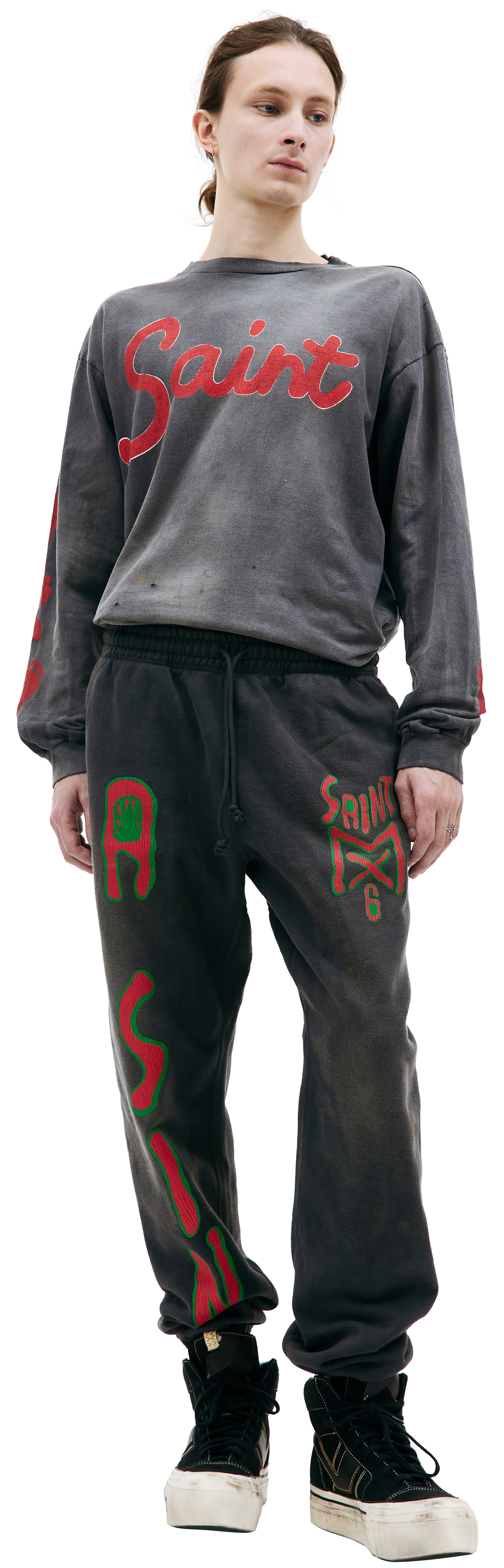Saint Michael Grey printed sweatpants