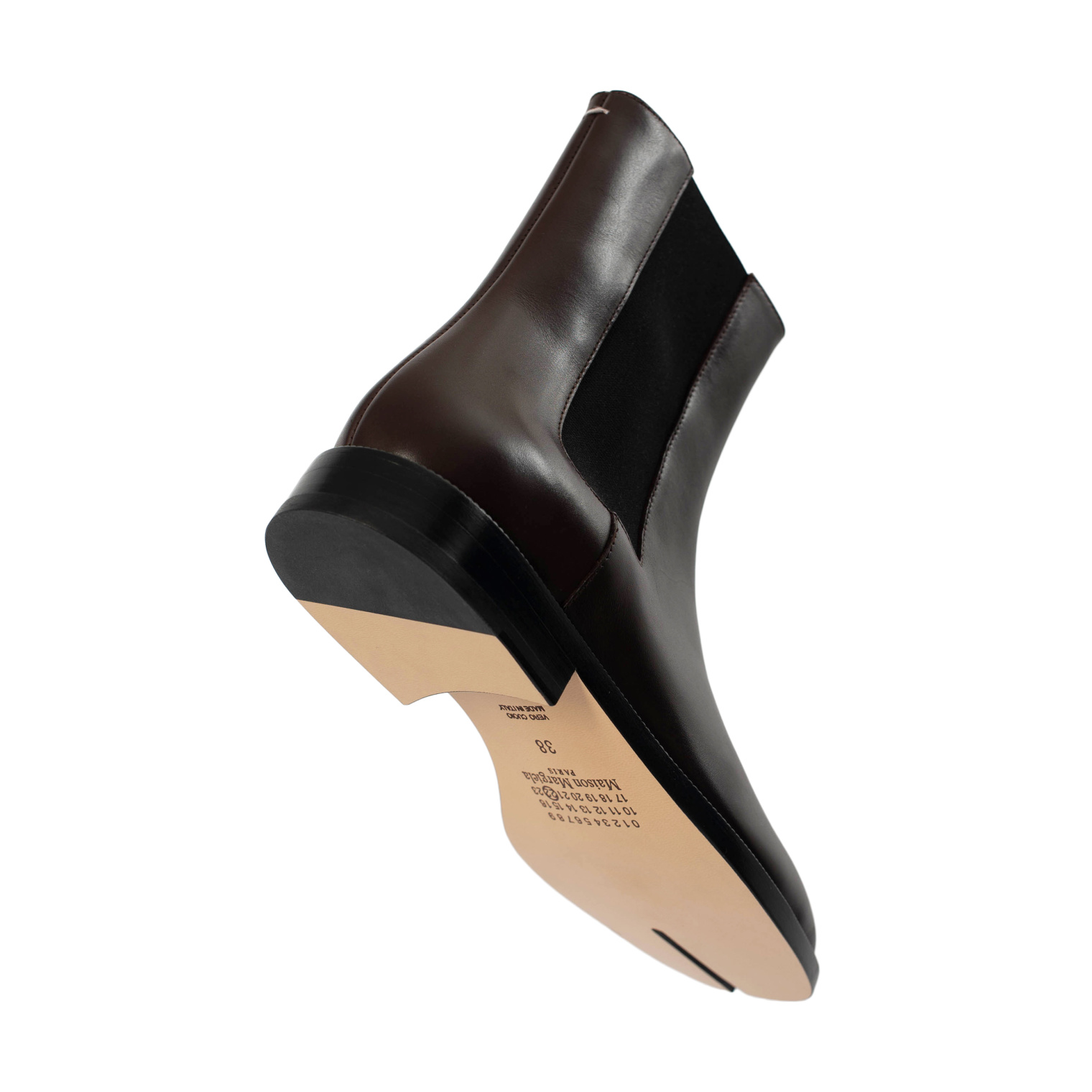 Maison Margiela Бордовые кожаные челси Tabi
