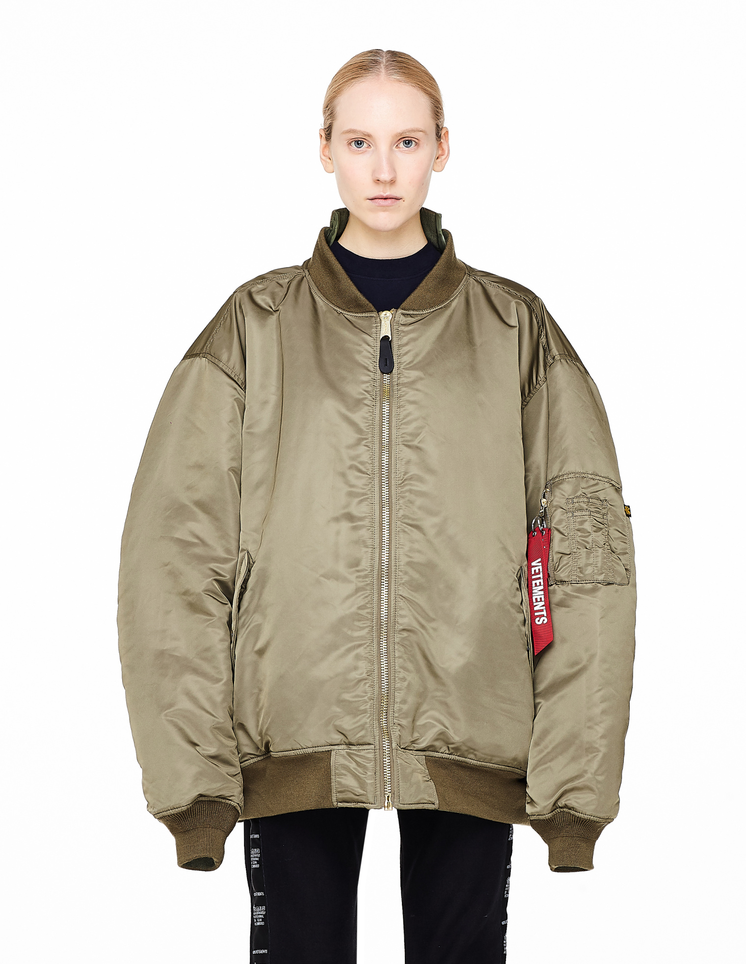 VETEMENTS Alpha Industries Khaki Bomber Jacket