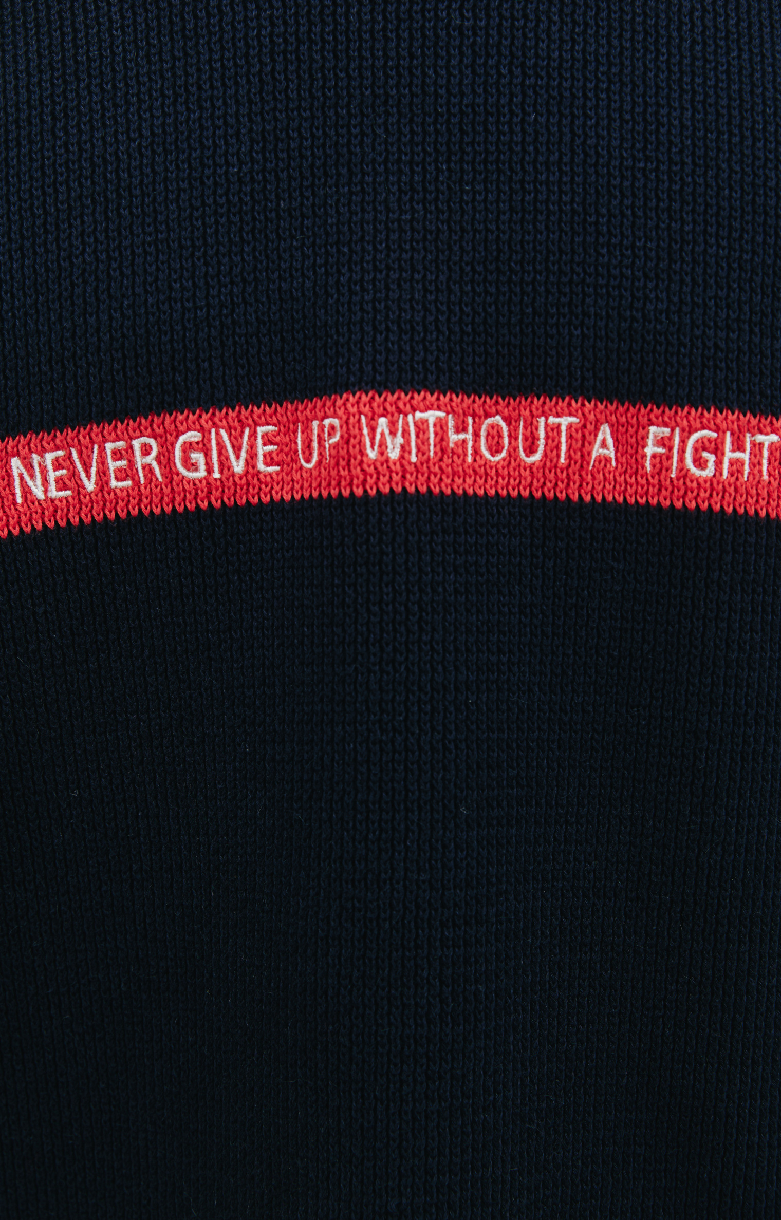 VETEMENTS Navy Blue Cotton & Cashmere Sweater