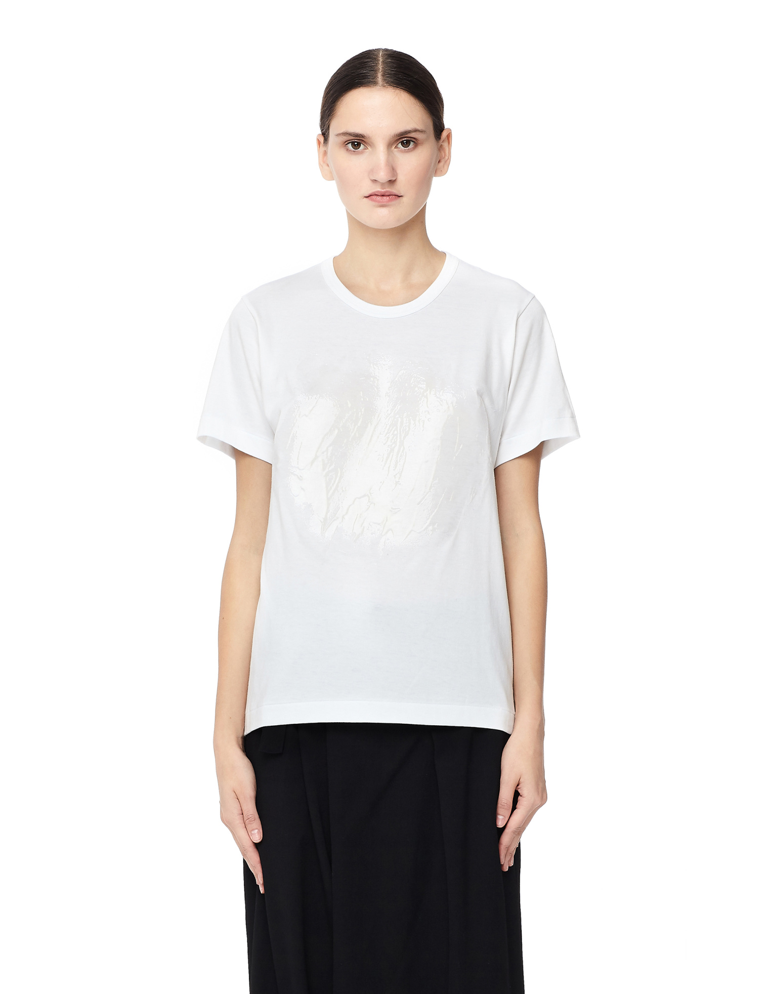 Comme des Garcons Футболка с аппликацией из резины