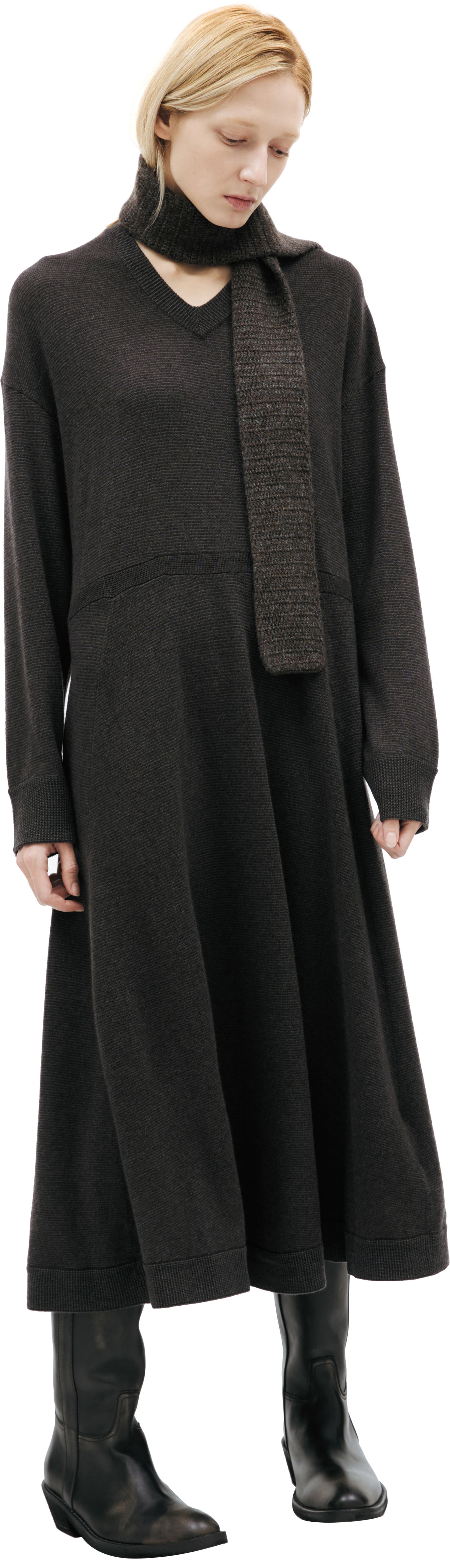 Ziggy Chen Black knit maxi dress