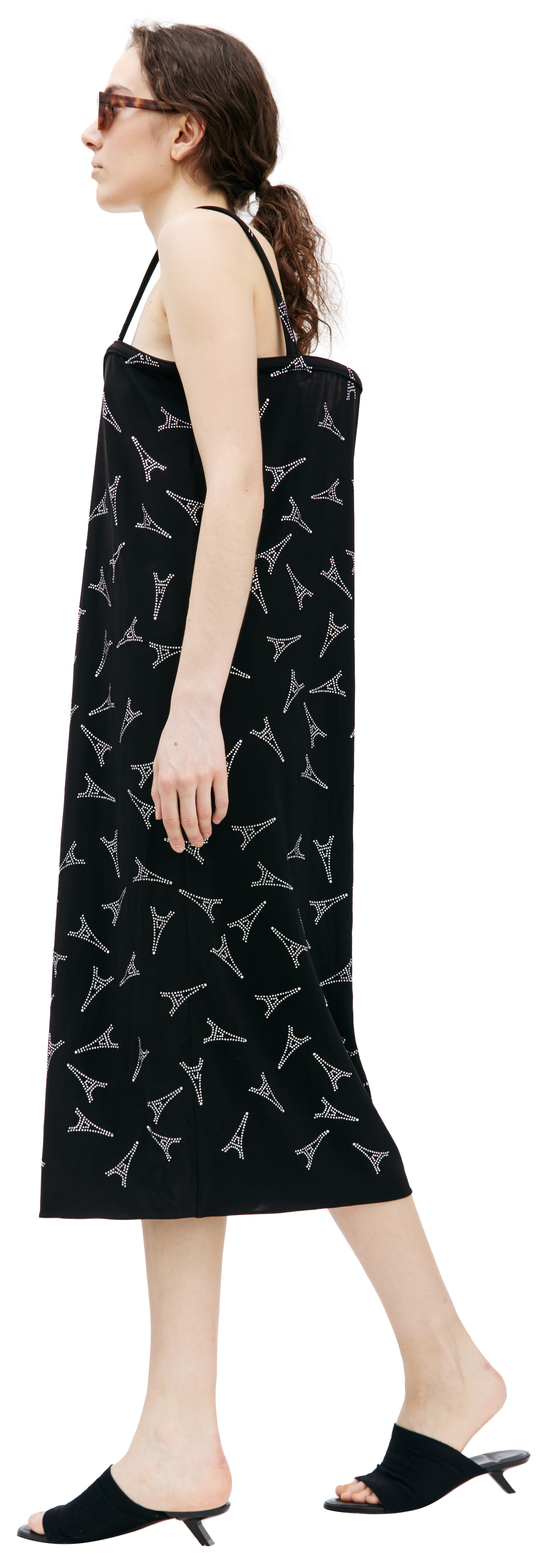 Balenciaga Black Eiffel Tower Strassed Dress