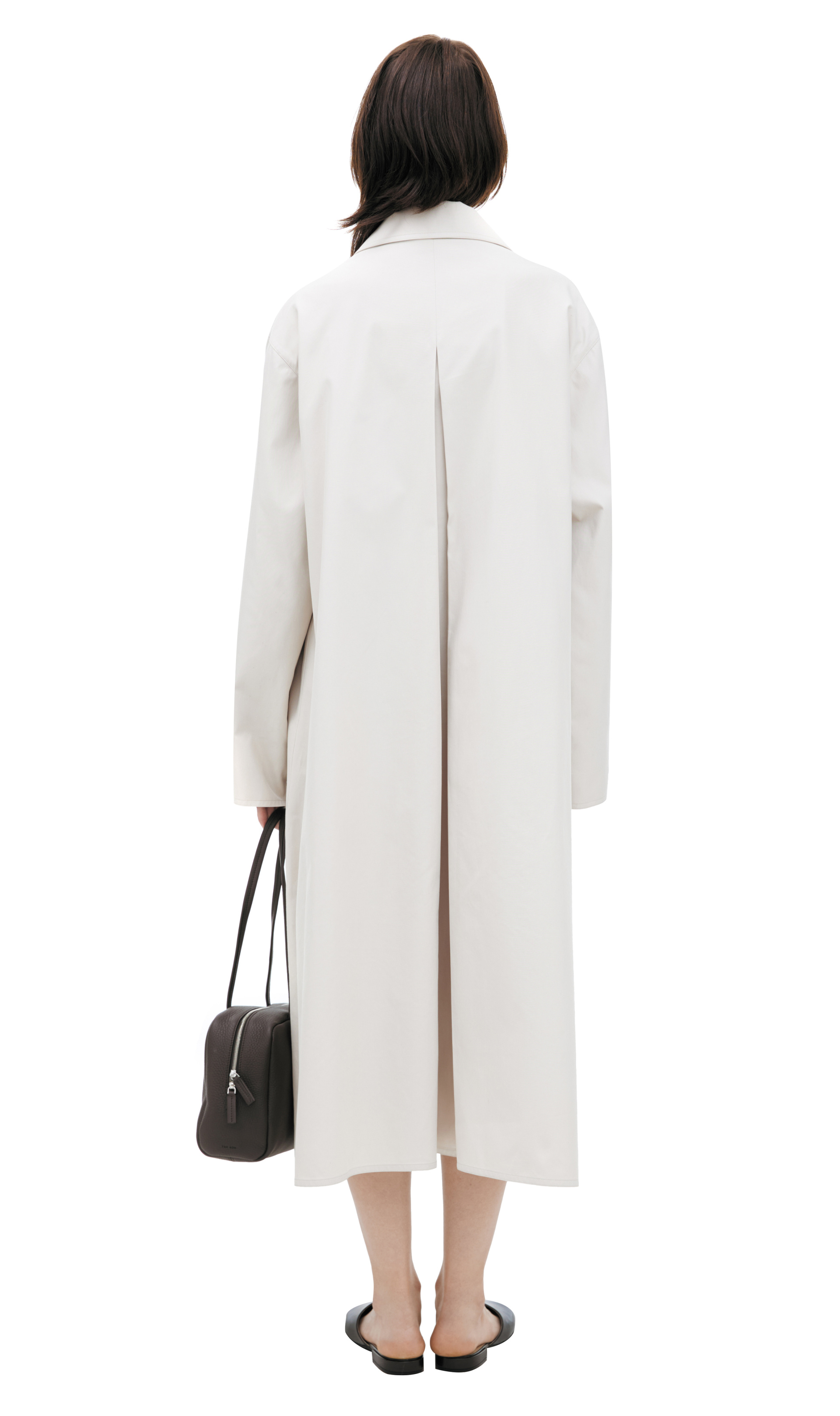 The Row Lolana Beige button-down raincoat
