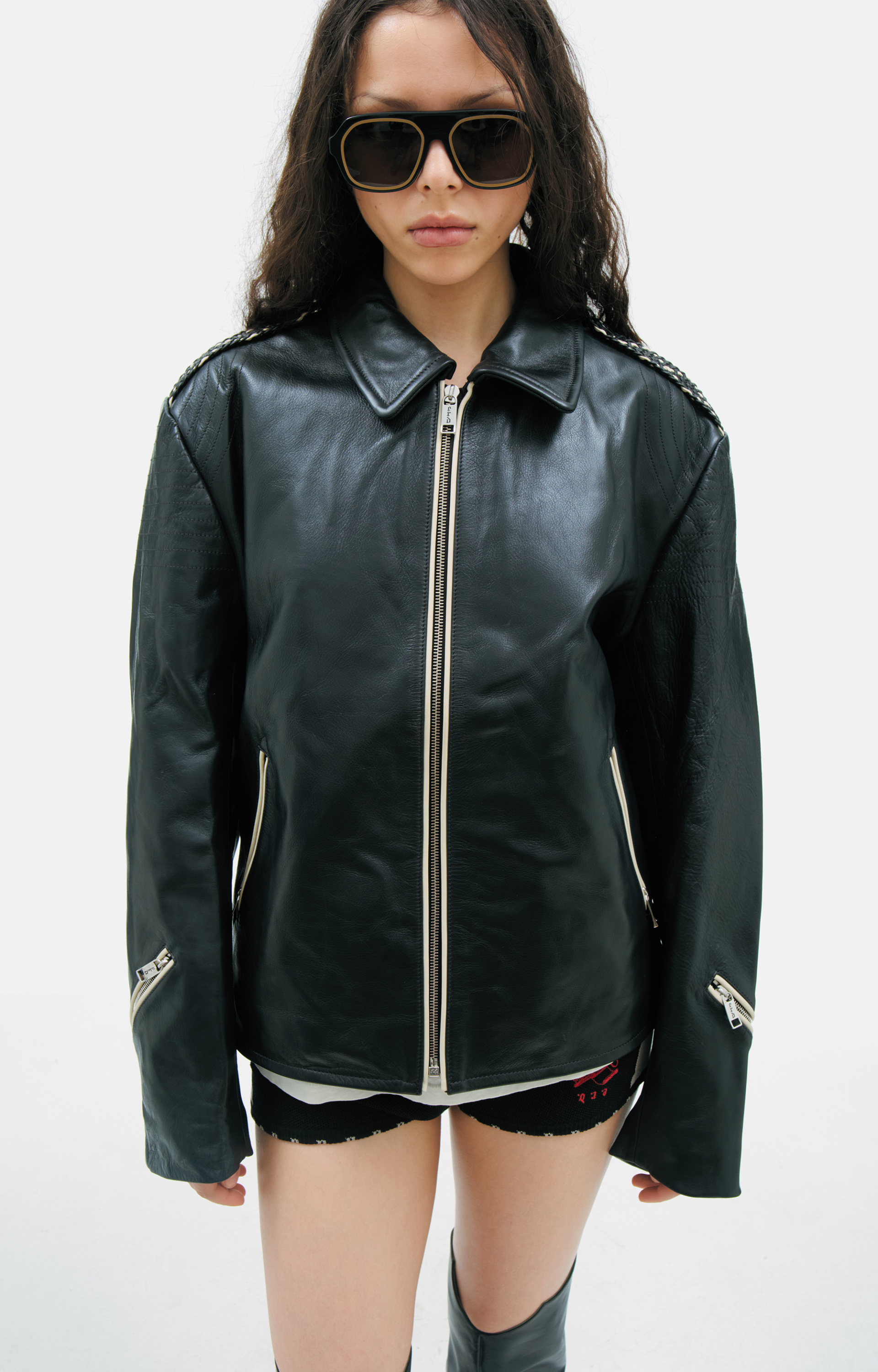 Enfants Riches Déprimés Black leather jacket