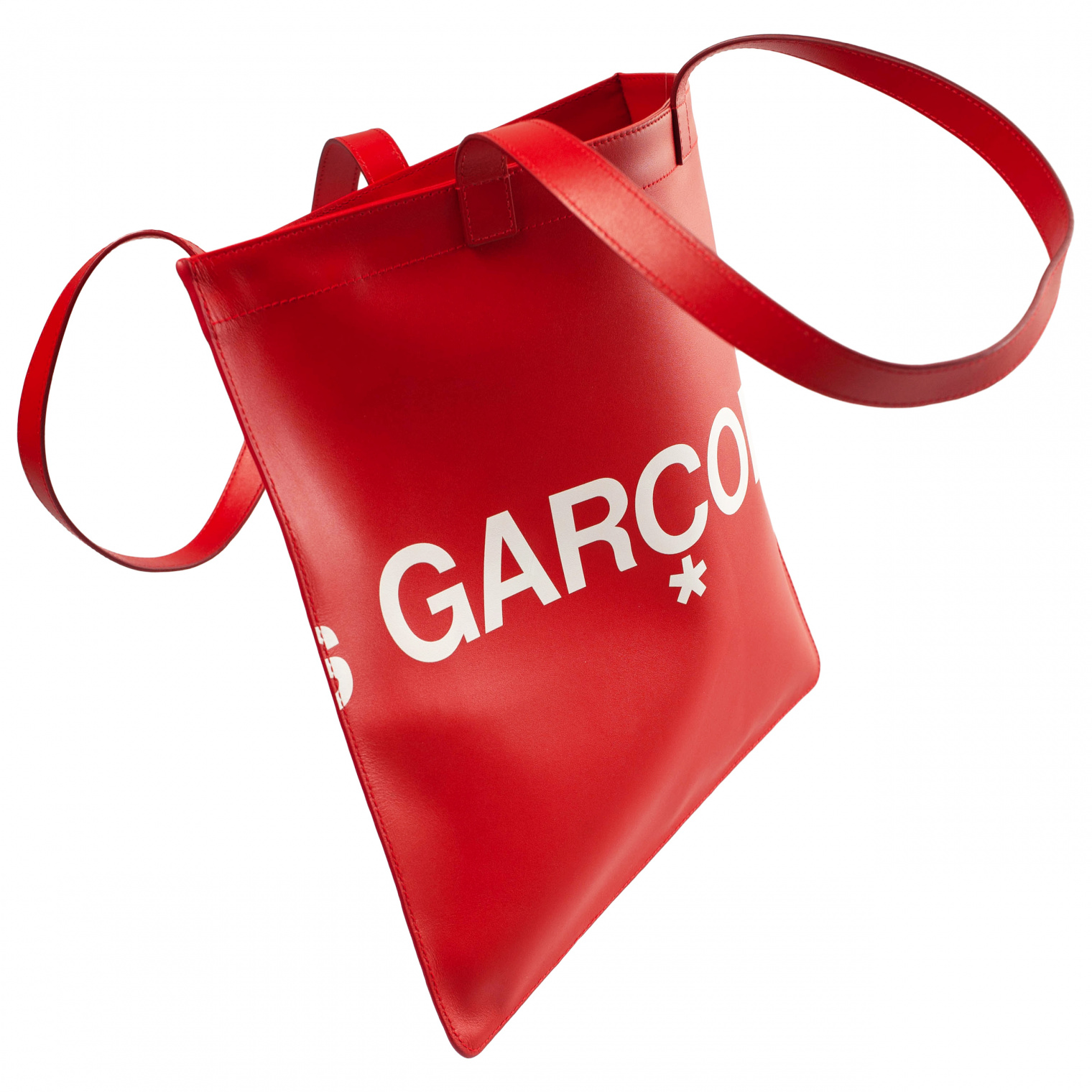 Comme des Garcons Wallets Красная кожаная сумка с логотипом
