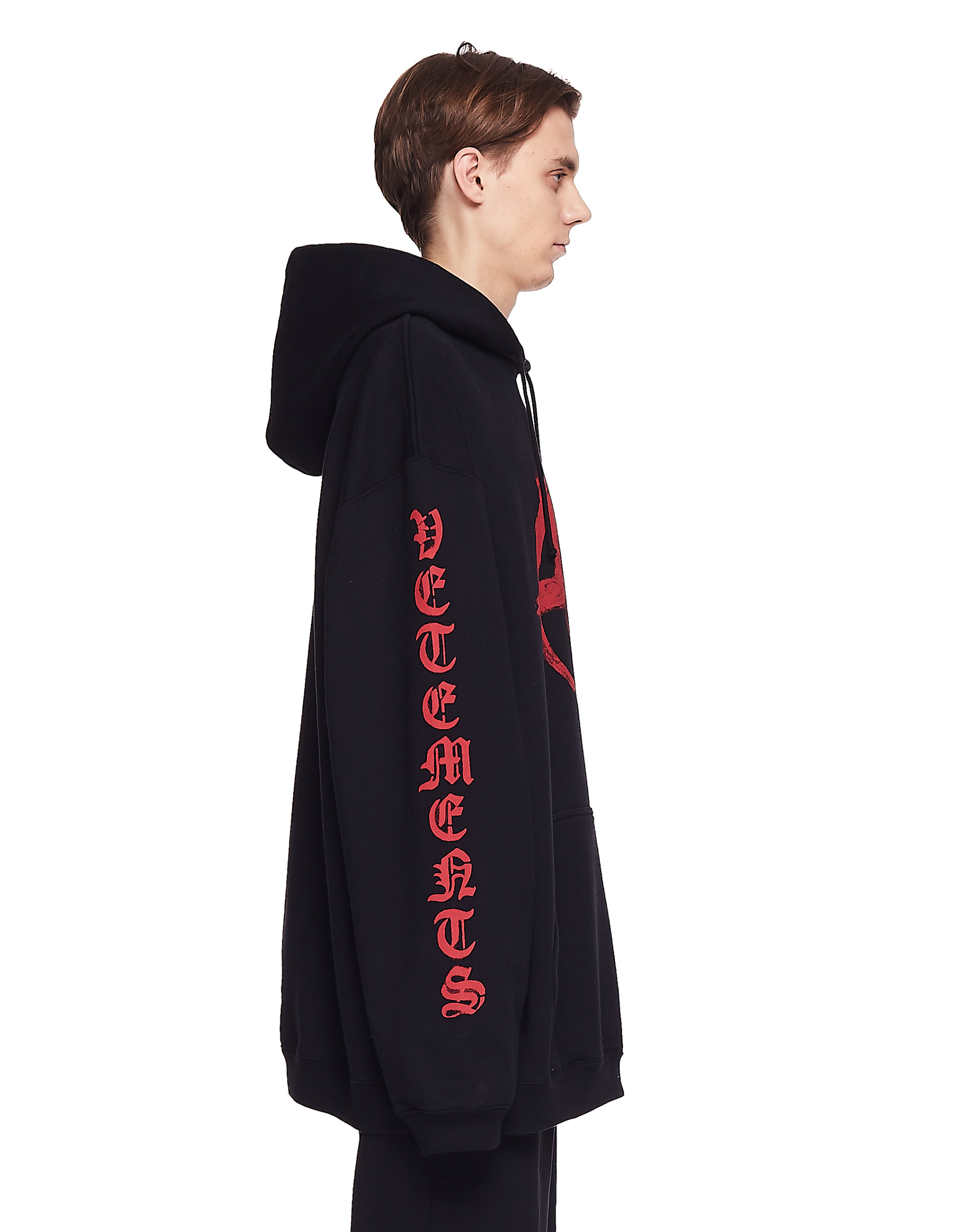 VETEMENTS Black Cotton Anarchy Hoodie