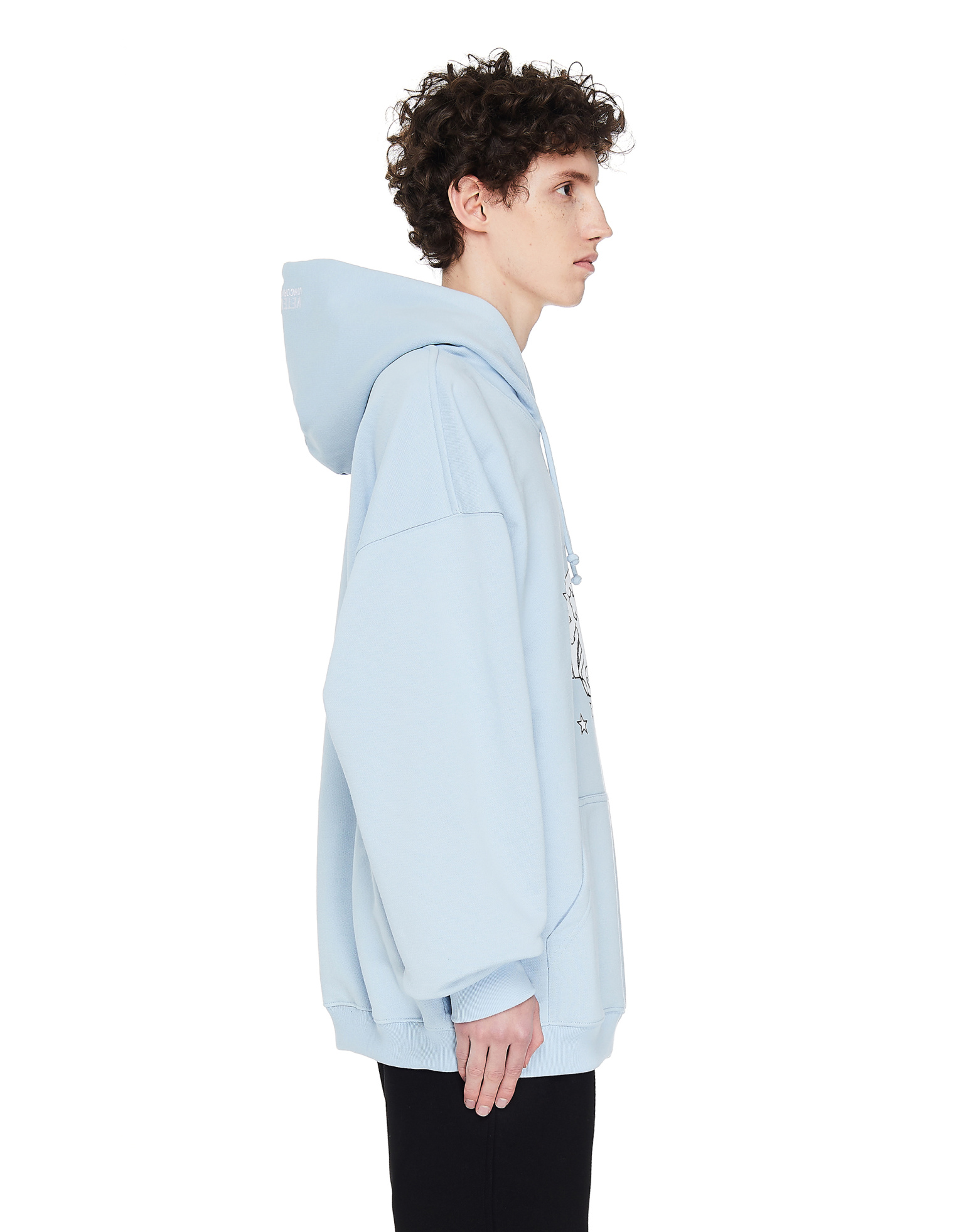 VETEMENTS Blue Oversize Unicorn Hoodie