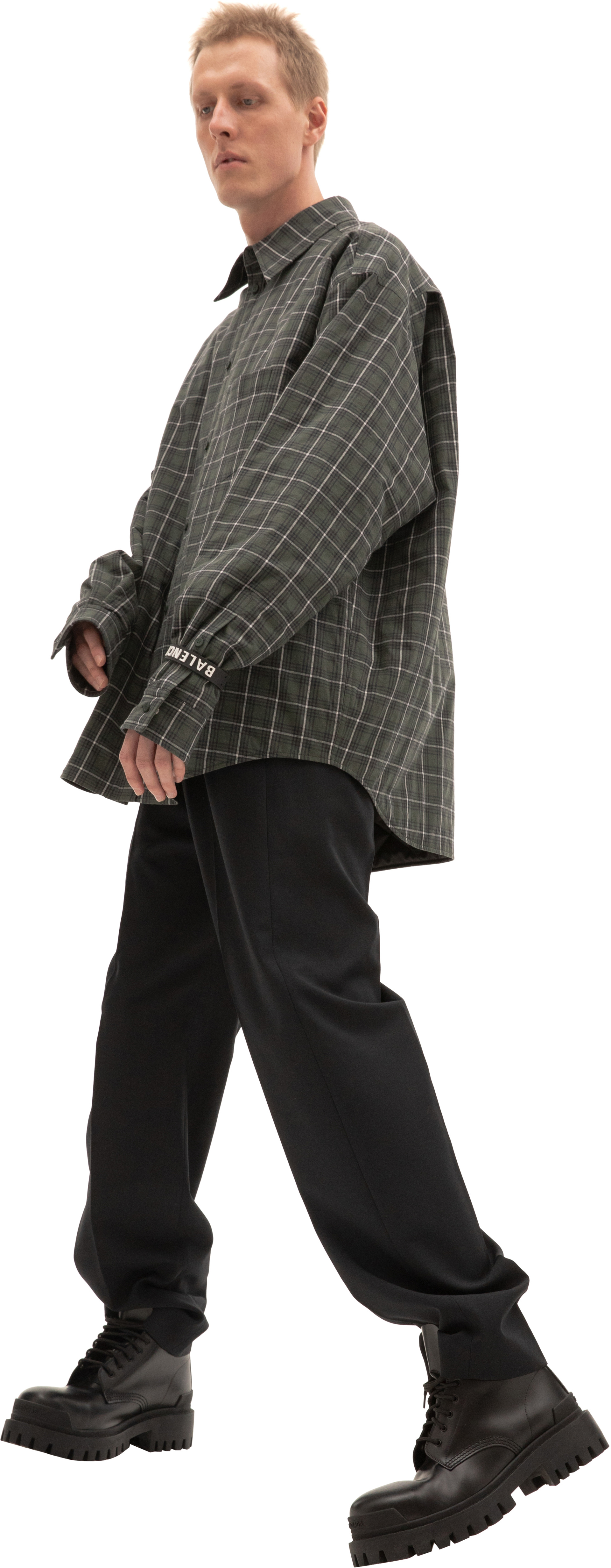 Balenciaga Утеплденная рубашка в клетку