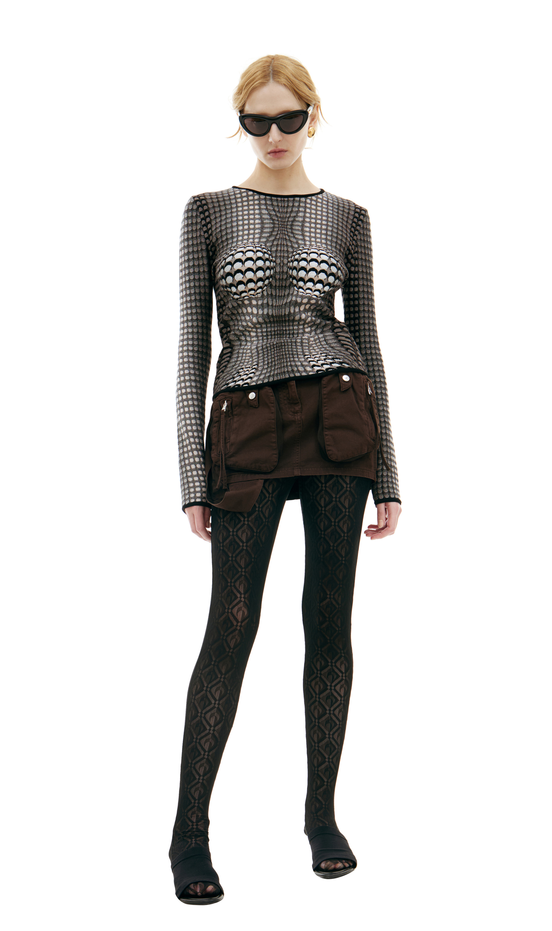 VIP【送料関税込】BALENCIAGA CHAIN EMBELLISHED PLEATED SKIRT a24_balenciaga_a24-balenciaga-