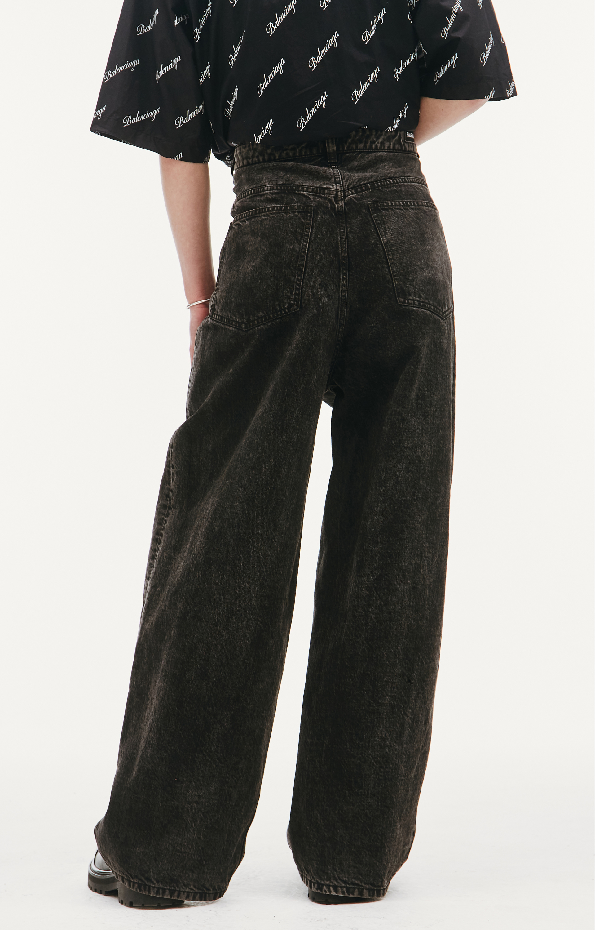 Balenciaga Black Wide Jeans