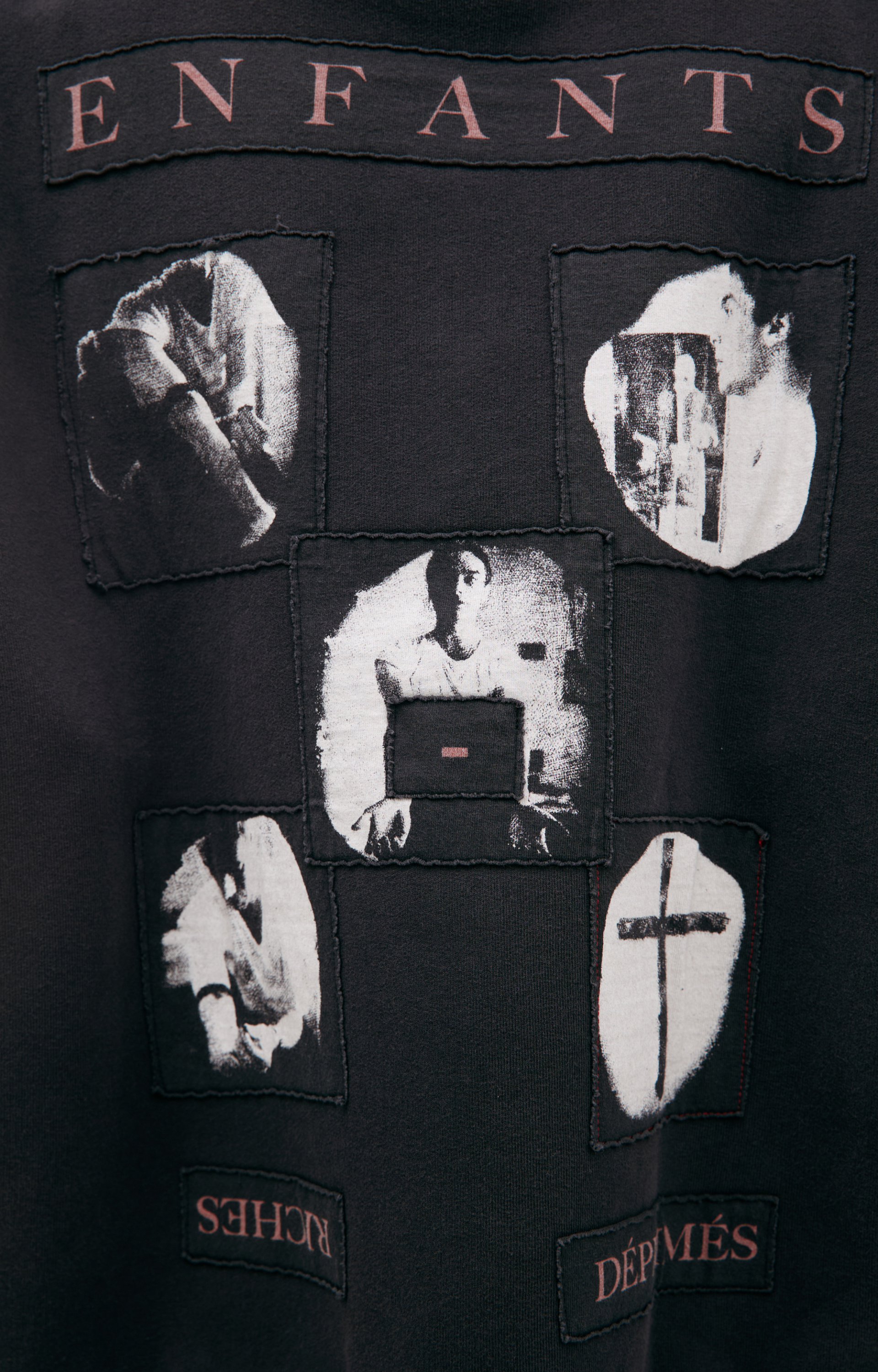 Enfants Riches Déprimés Black hoodie with patches