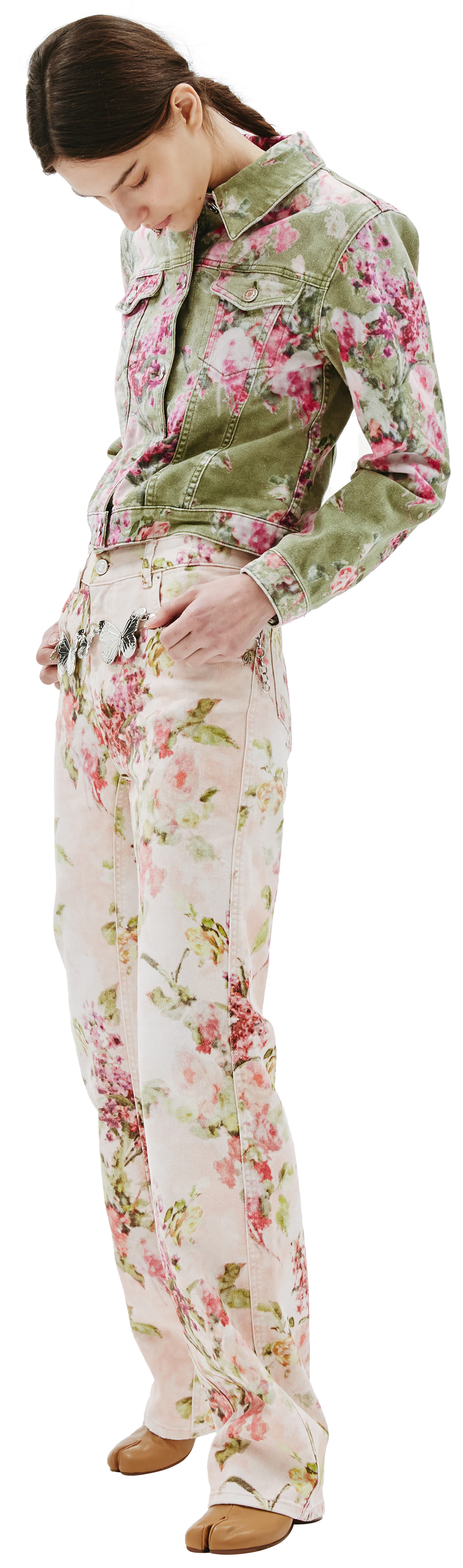 Blumarine Flowers printed jeans
