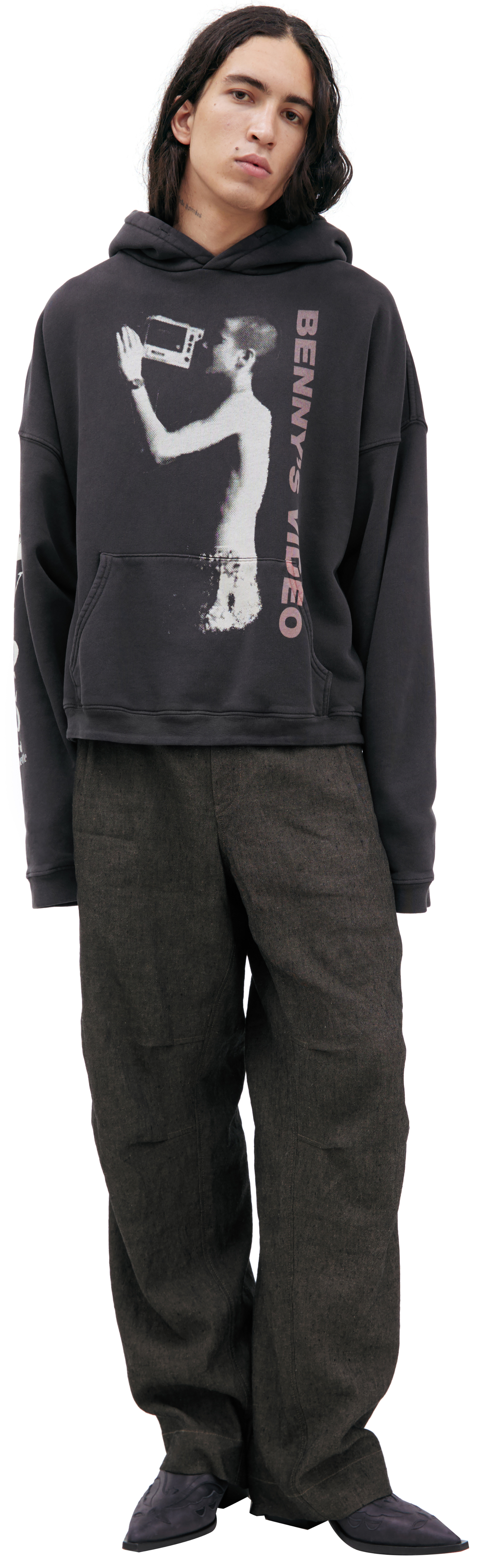 Enfants Riches Déprimés Dark grey hoodie with print