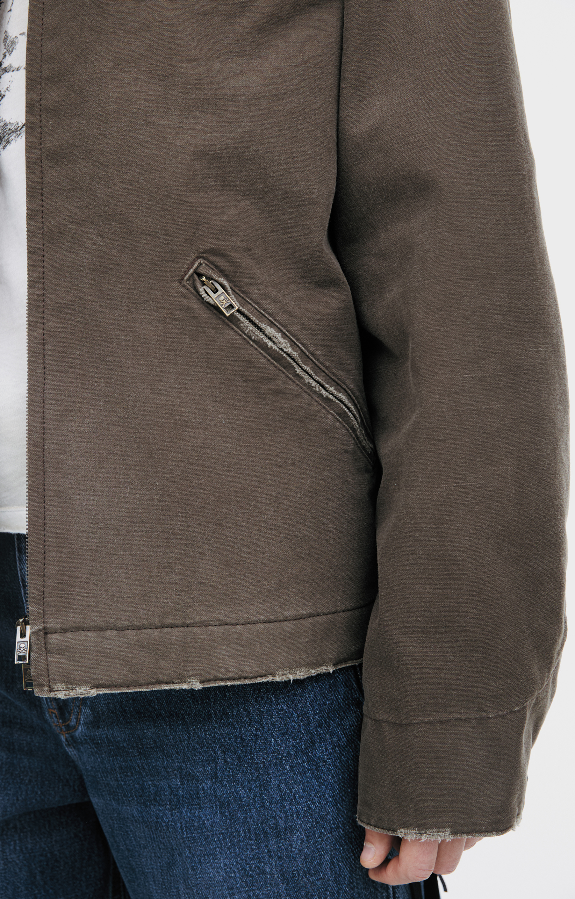 Mastermind WORLD Brown jacket with a skull logo