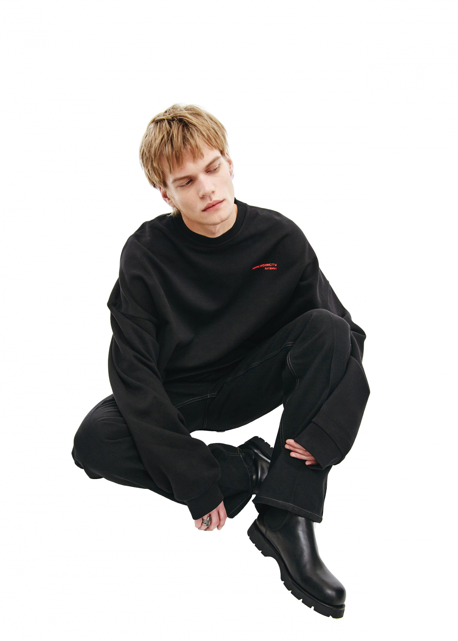 Raf Simons Synchronicity Sweatshirt In Black