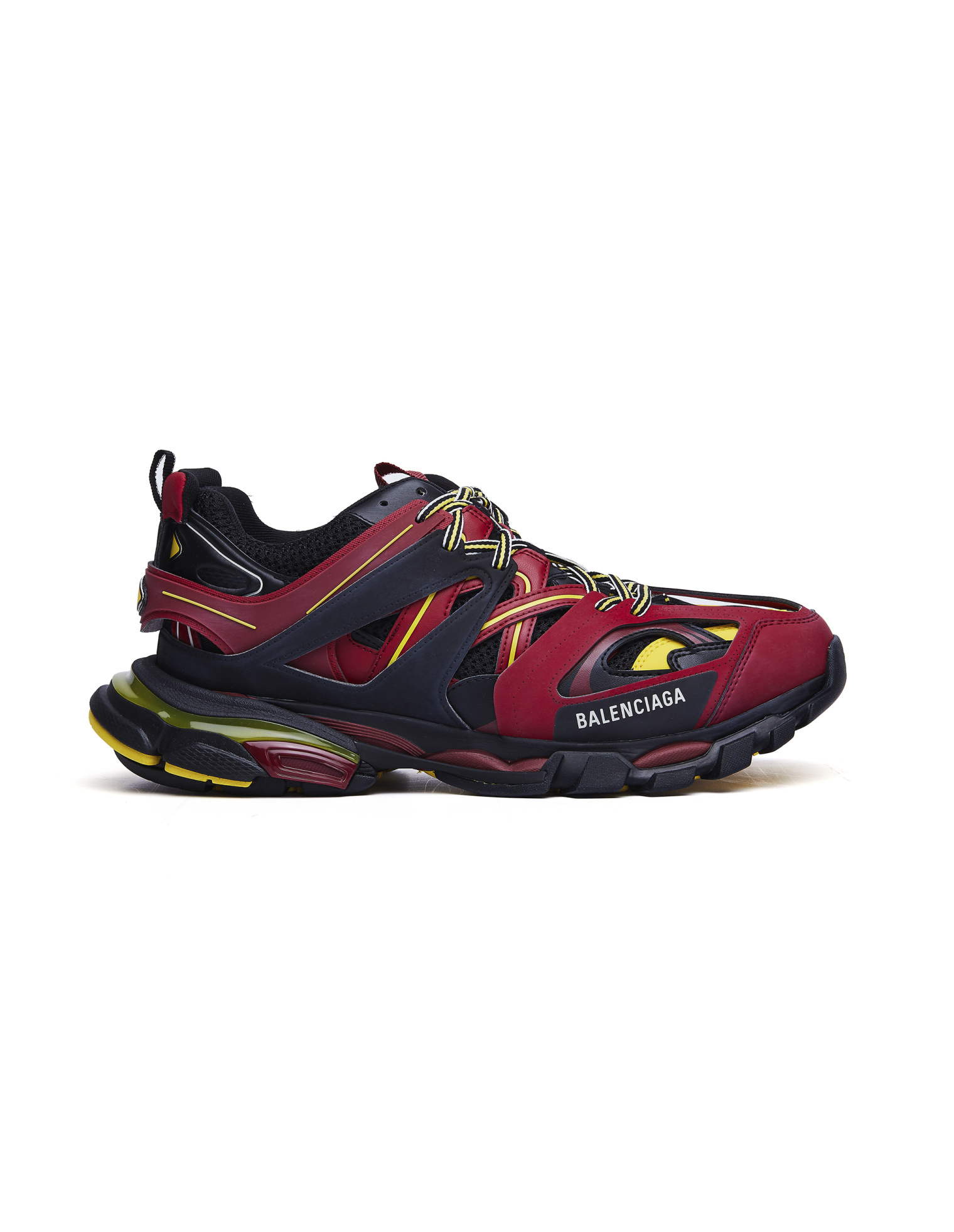 Balenciaga Burgundy & Yellow Track Sneakers