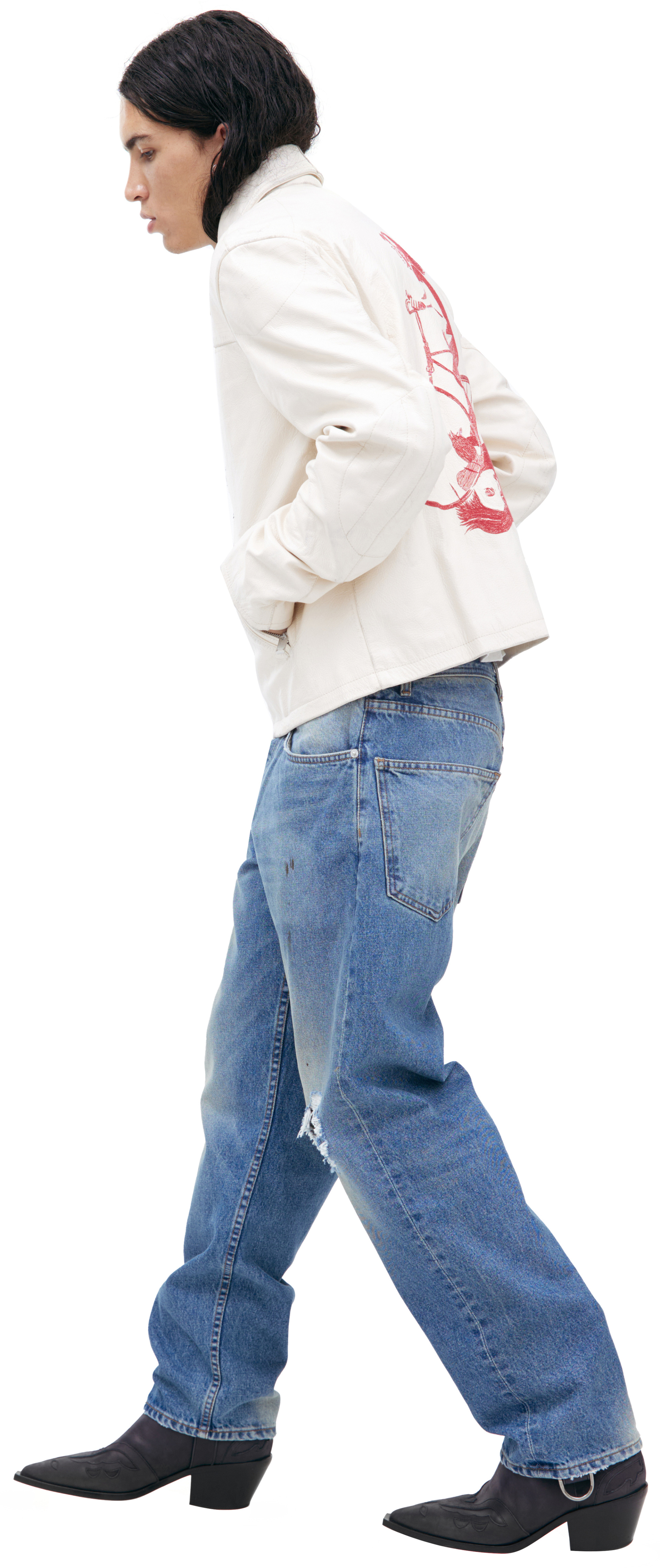 Enfants Riches Déprimés Hieroglyphic leather jacket