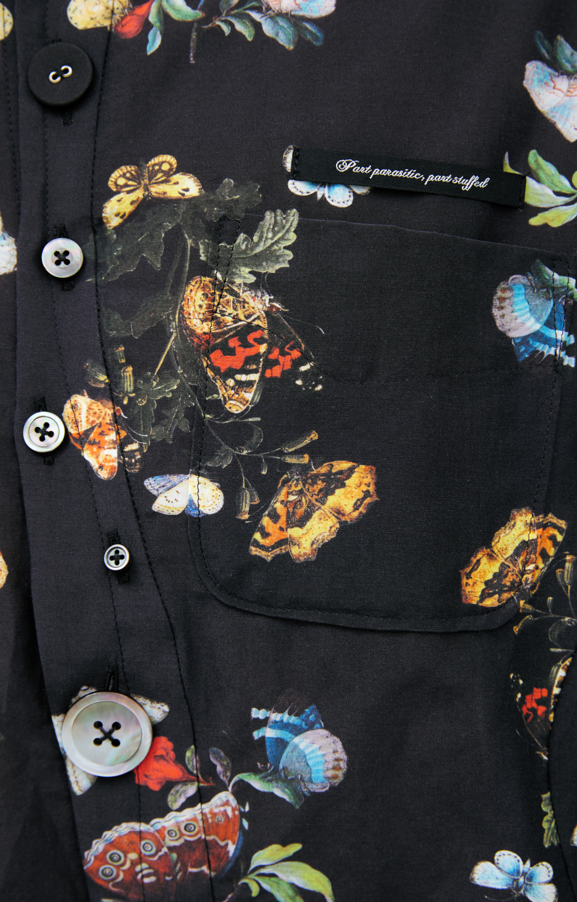 Undercover Black monoprint blouse