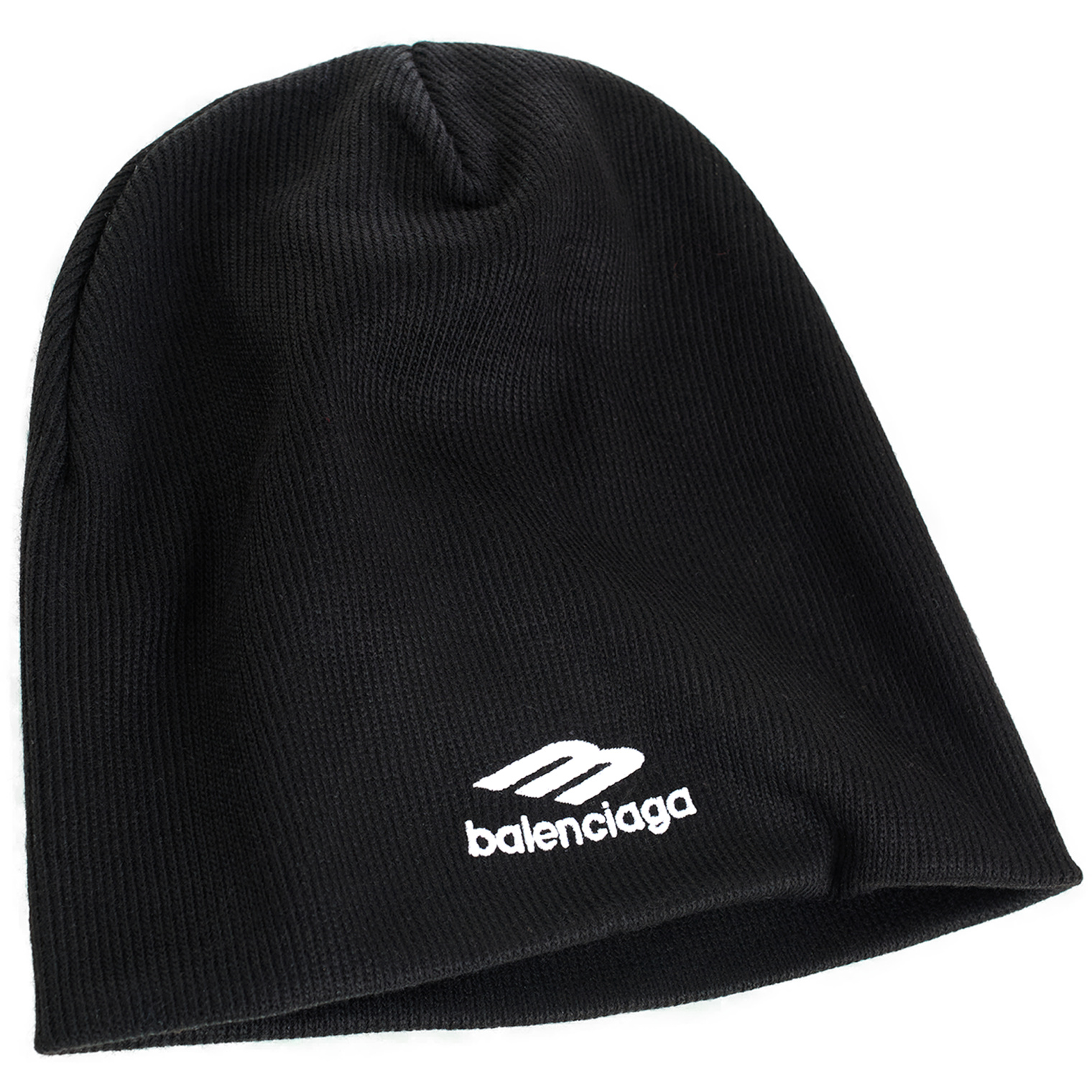 Balenciaga Black beanie with logo