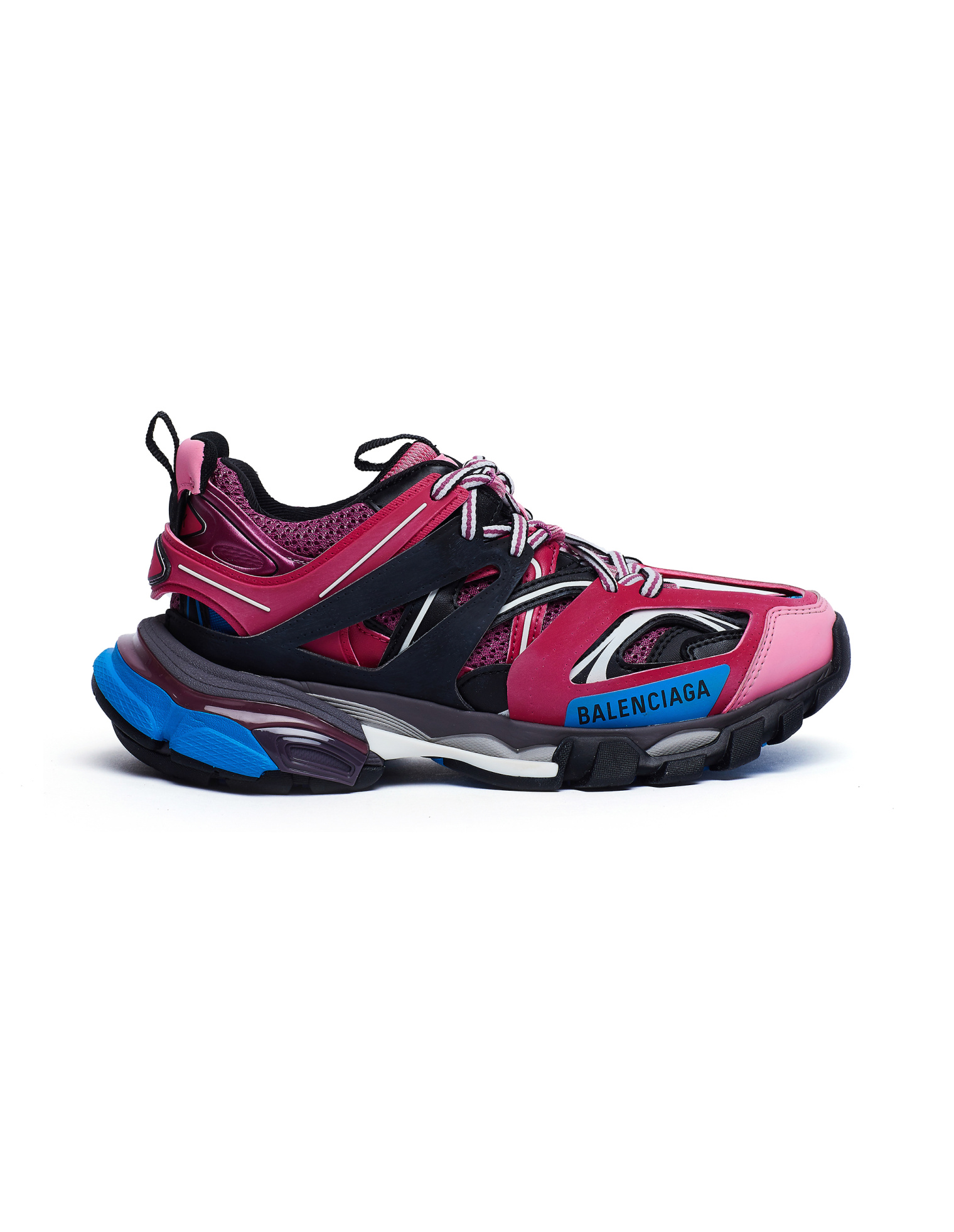 Balenciaga Pink and Blue Track Trainers