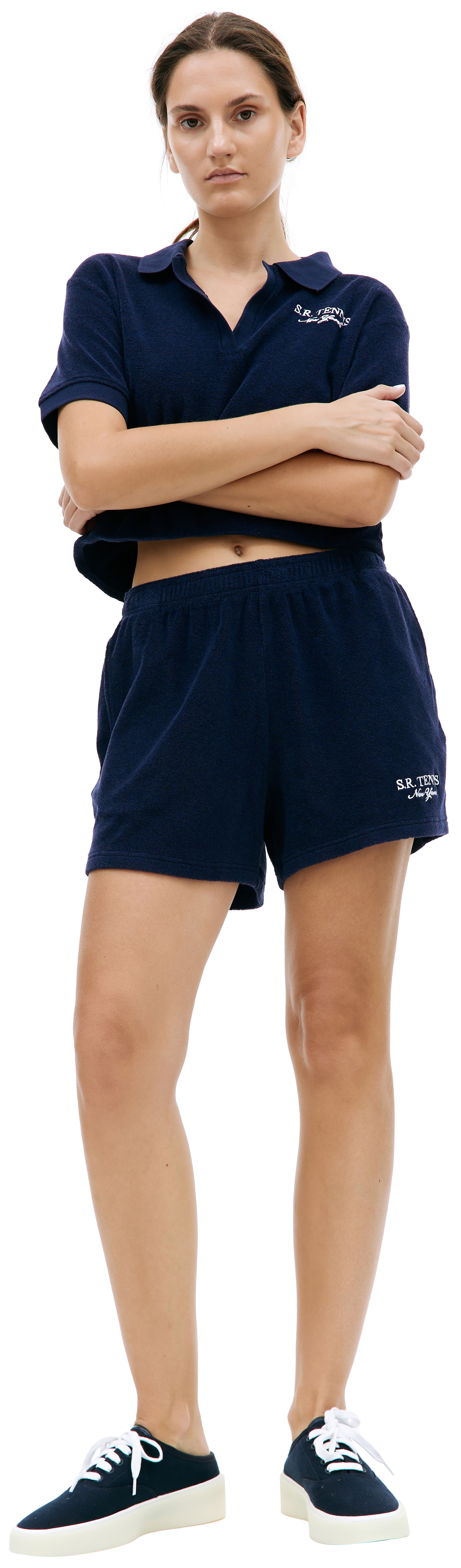 SPORTY & RICH SR Tennis logo shorts
