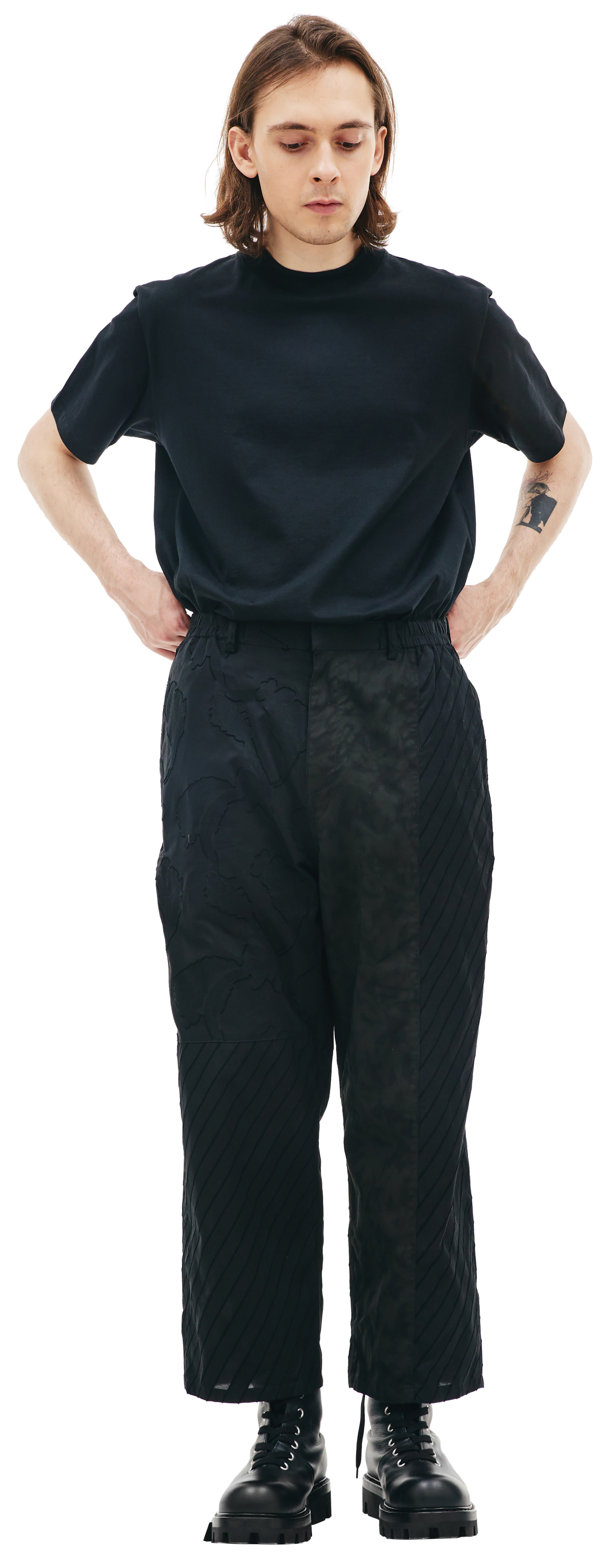 KIMMY Patchwork wide trousers