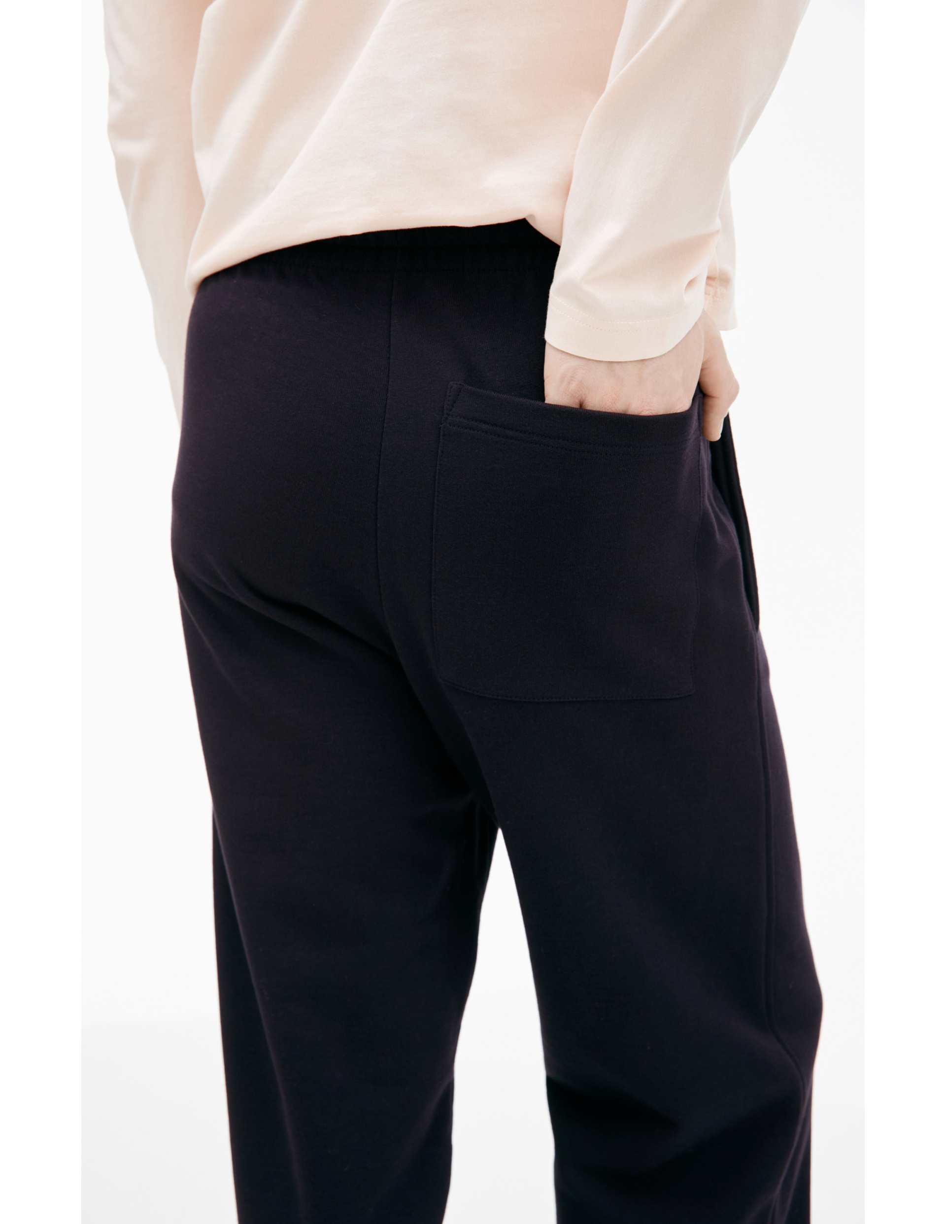 Dries Van Noten Брюки-231-021116-6610-509 треники, футер, на кулиске, темно-синий