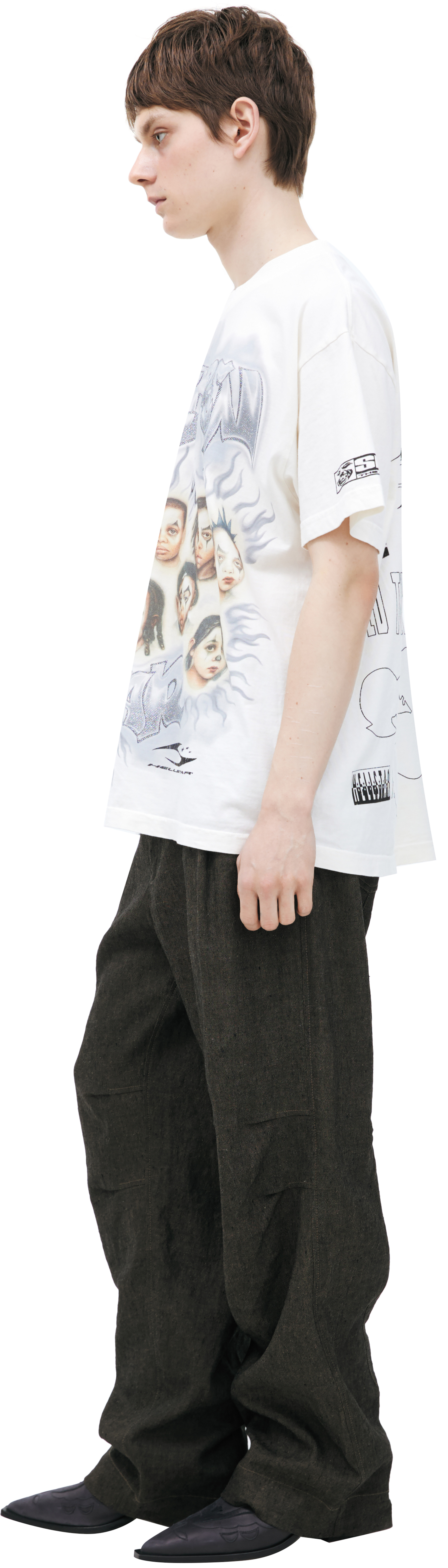 Hellstar White print T-shirt