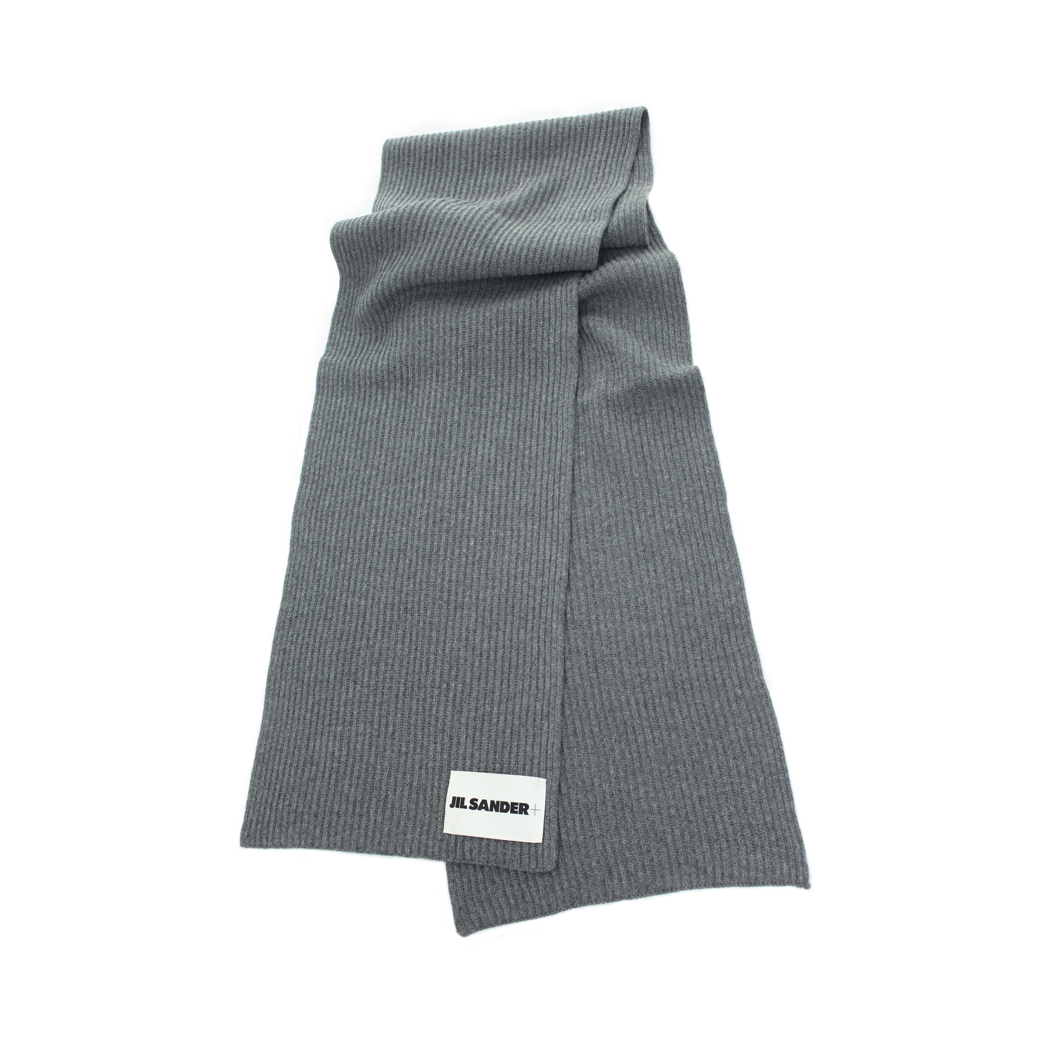 Jil Sander Knitted scarf with patch