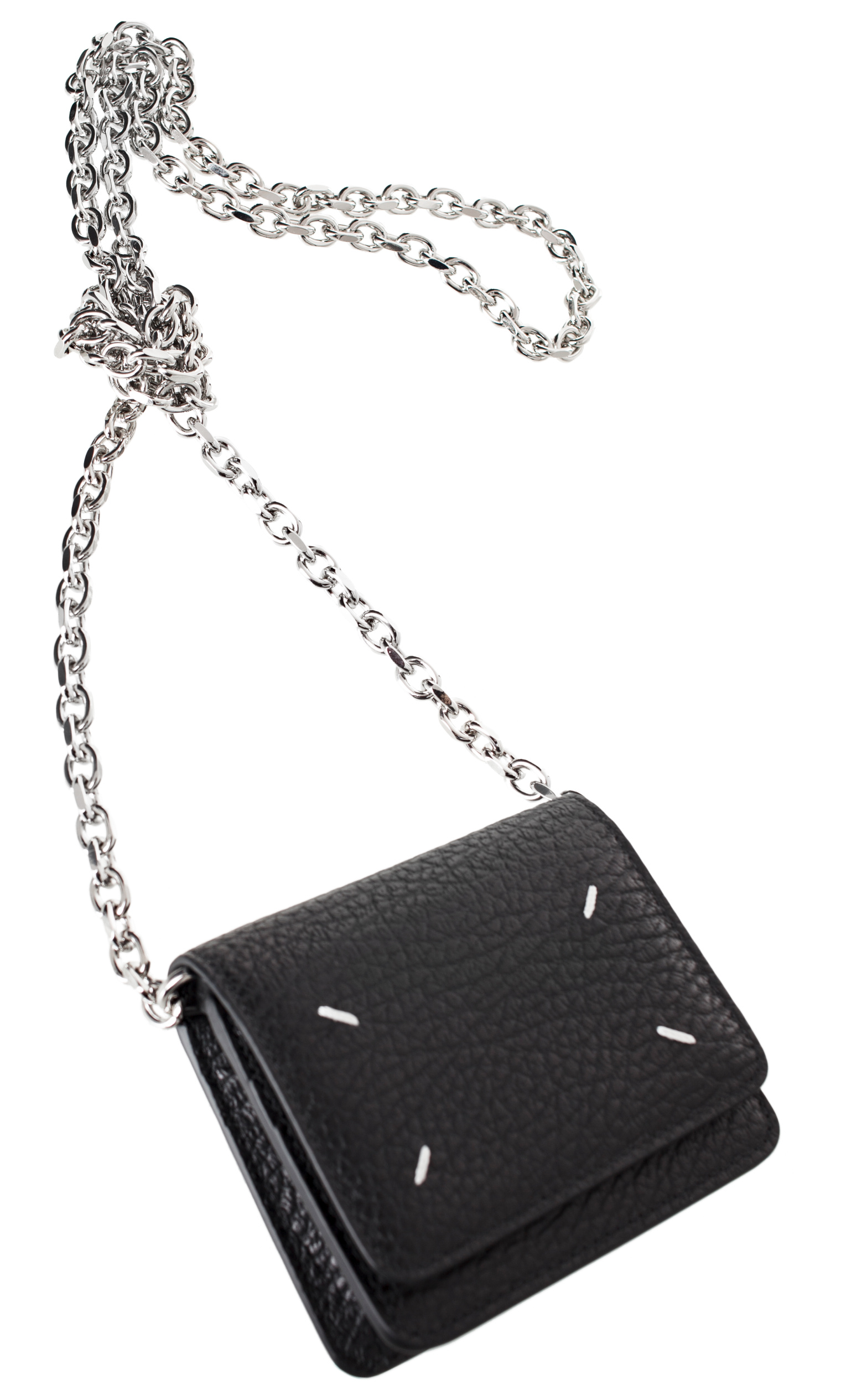 Maison Margiela Leather micro wallet on chain