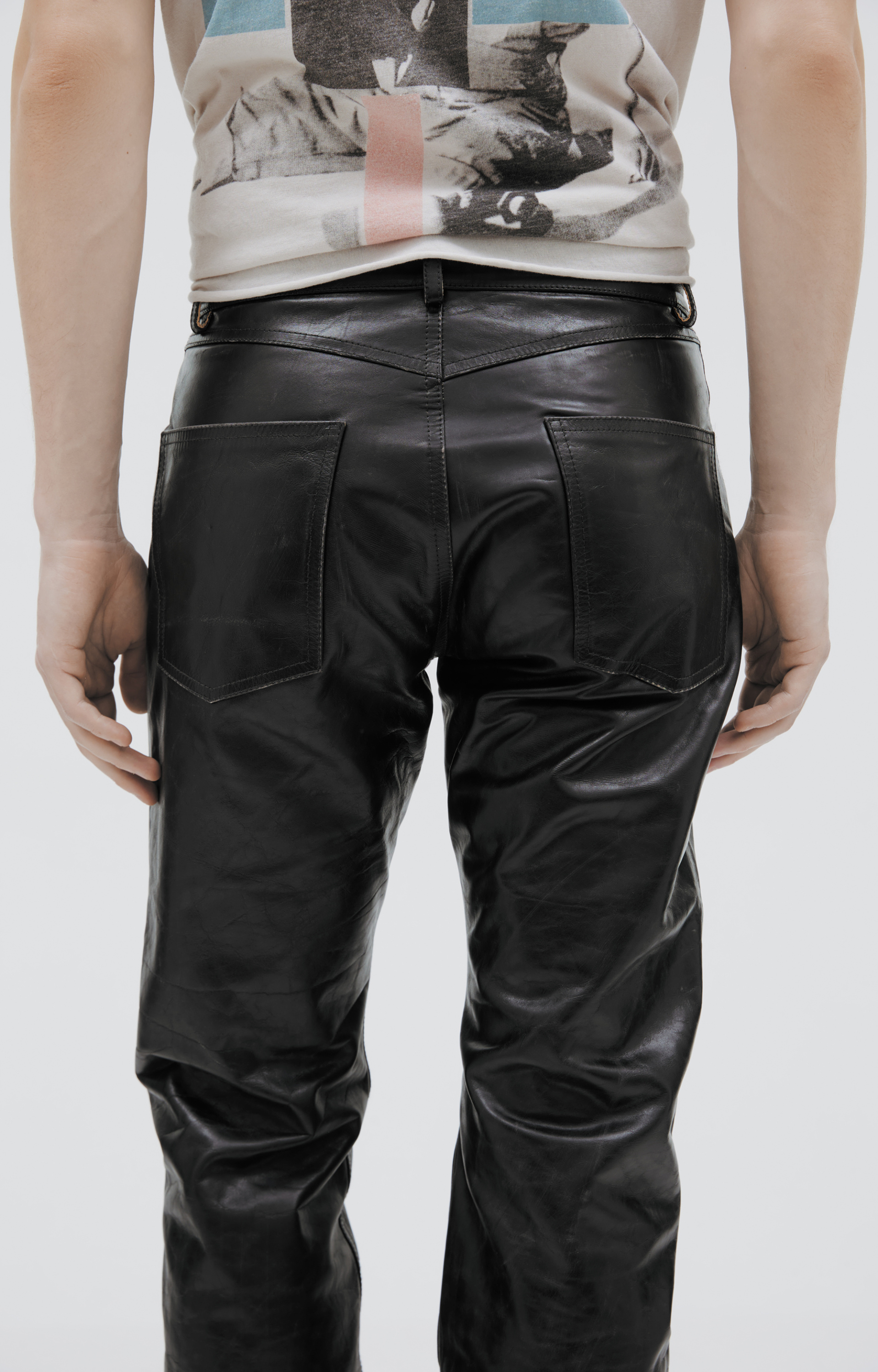 Enfants Riches Déprimés Black leather trousers