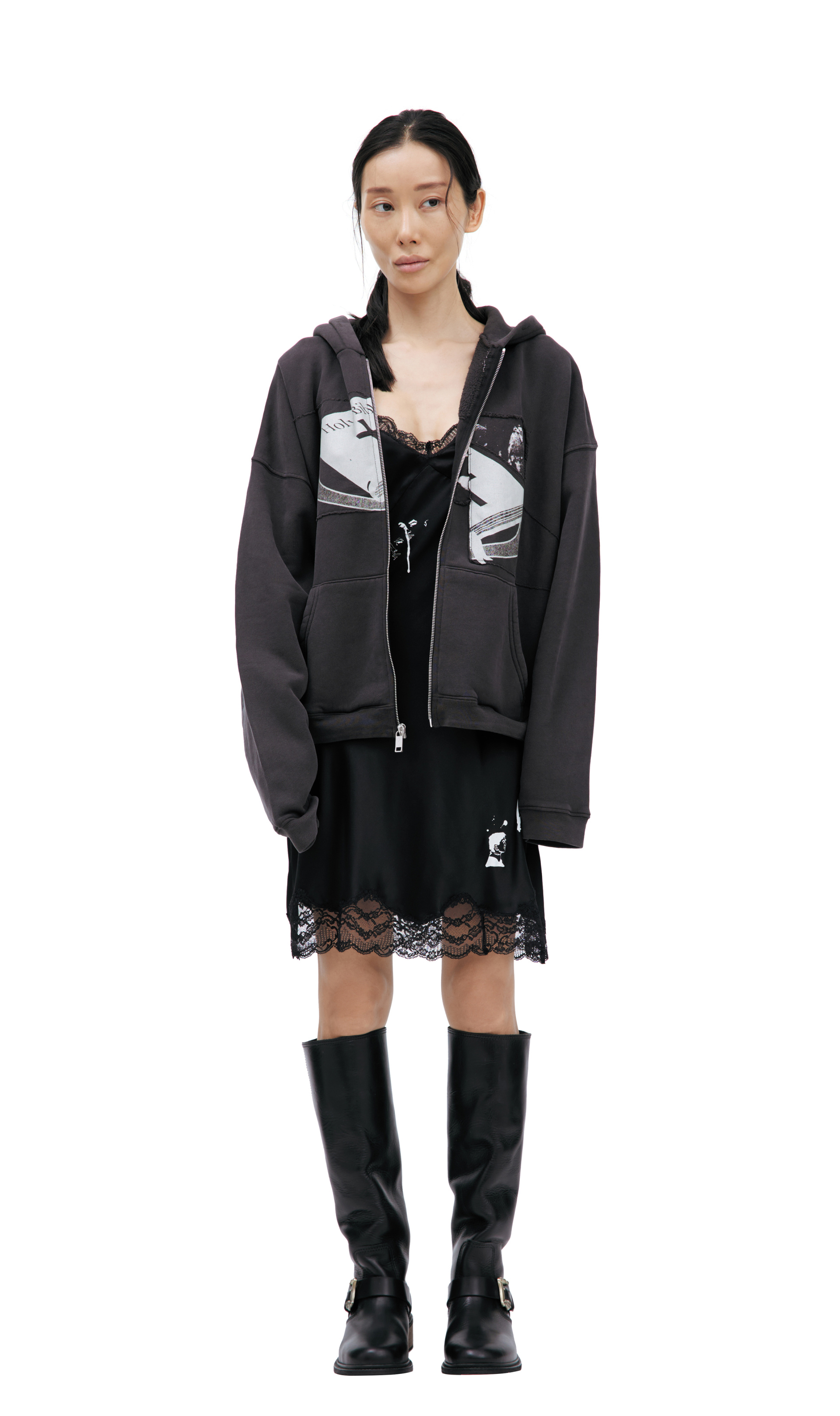 Enfants Riches Déprimés Black zip up hoodie