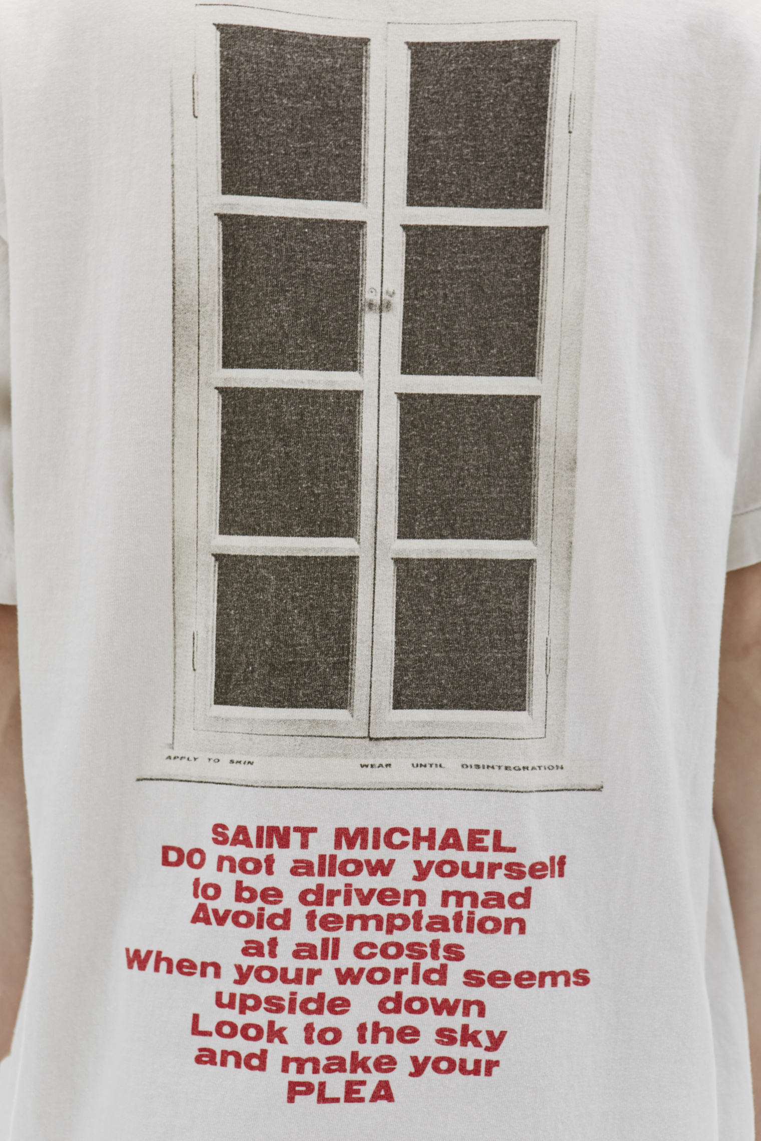 Saint Michael Белая футболка с принтом