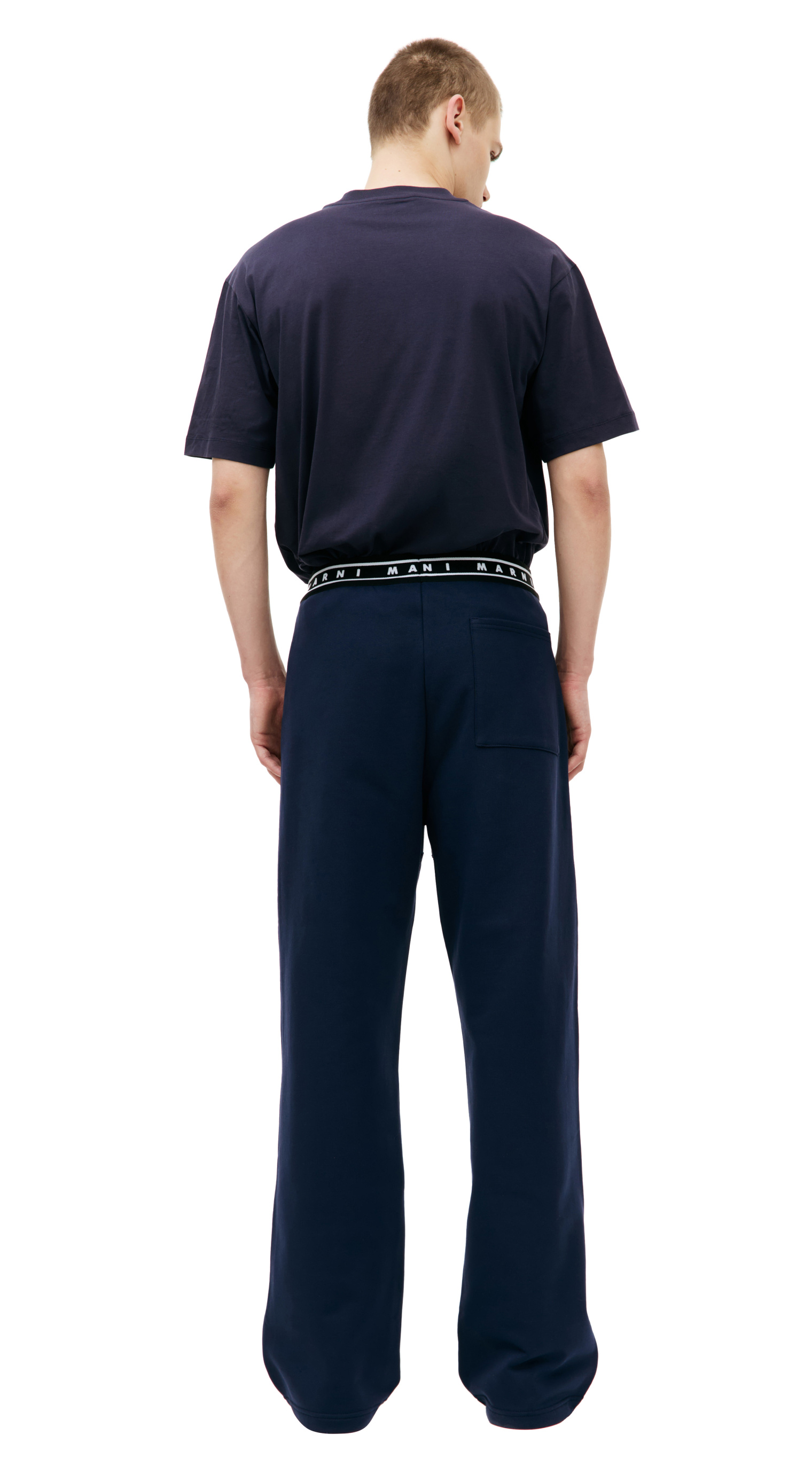 Marni Navy cotton trousers