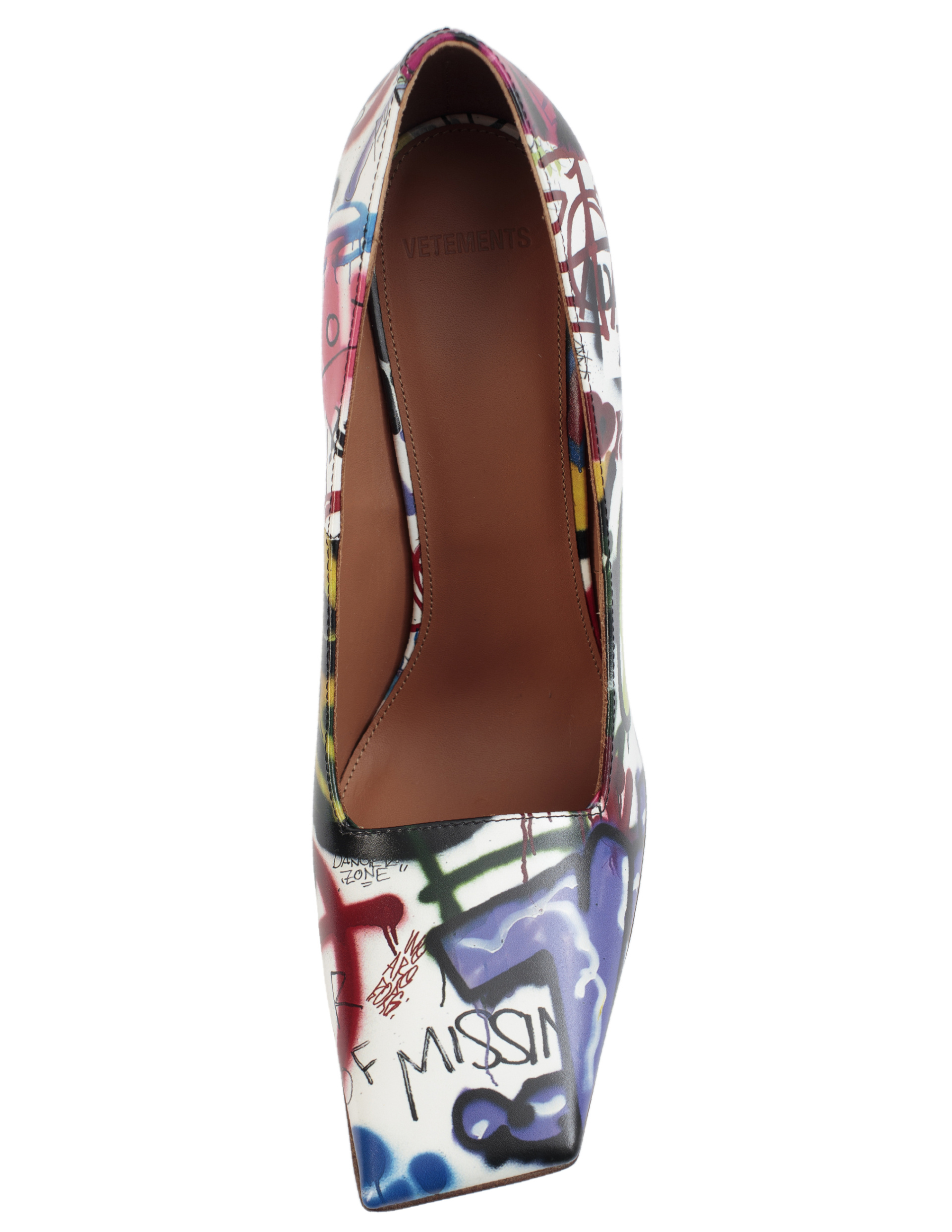 VETEMENTS Multicolor Boomerang Pumps