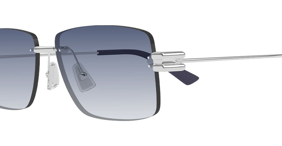 Bottega Veneta Rectangular Metal Sunglasses