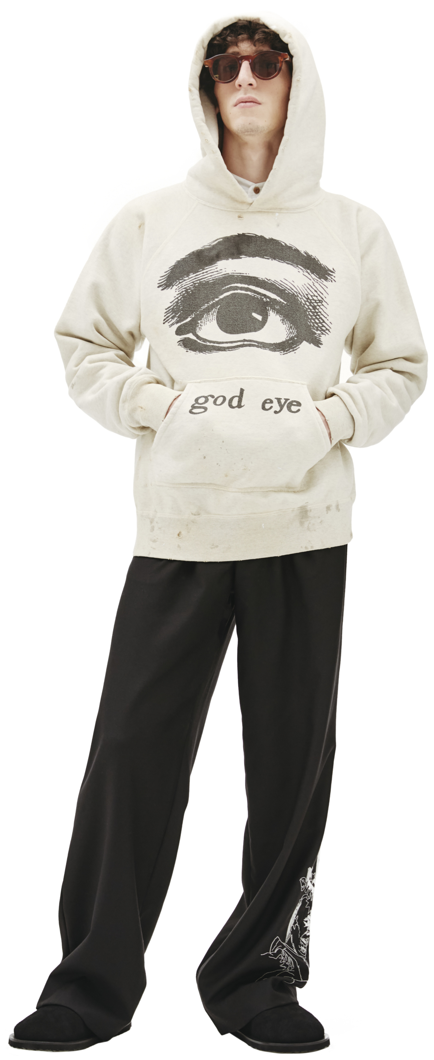 Saint Michael God Eye Printed Hoodie