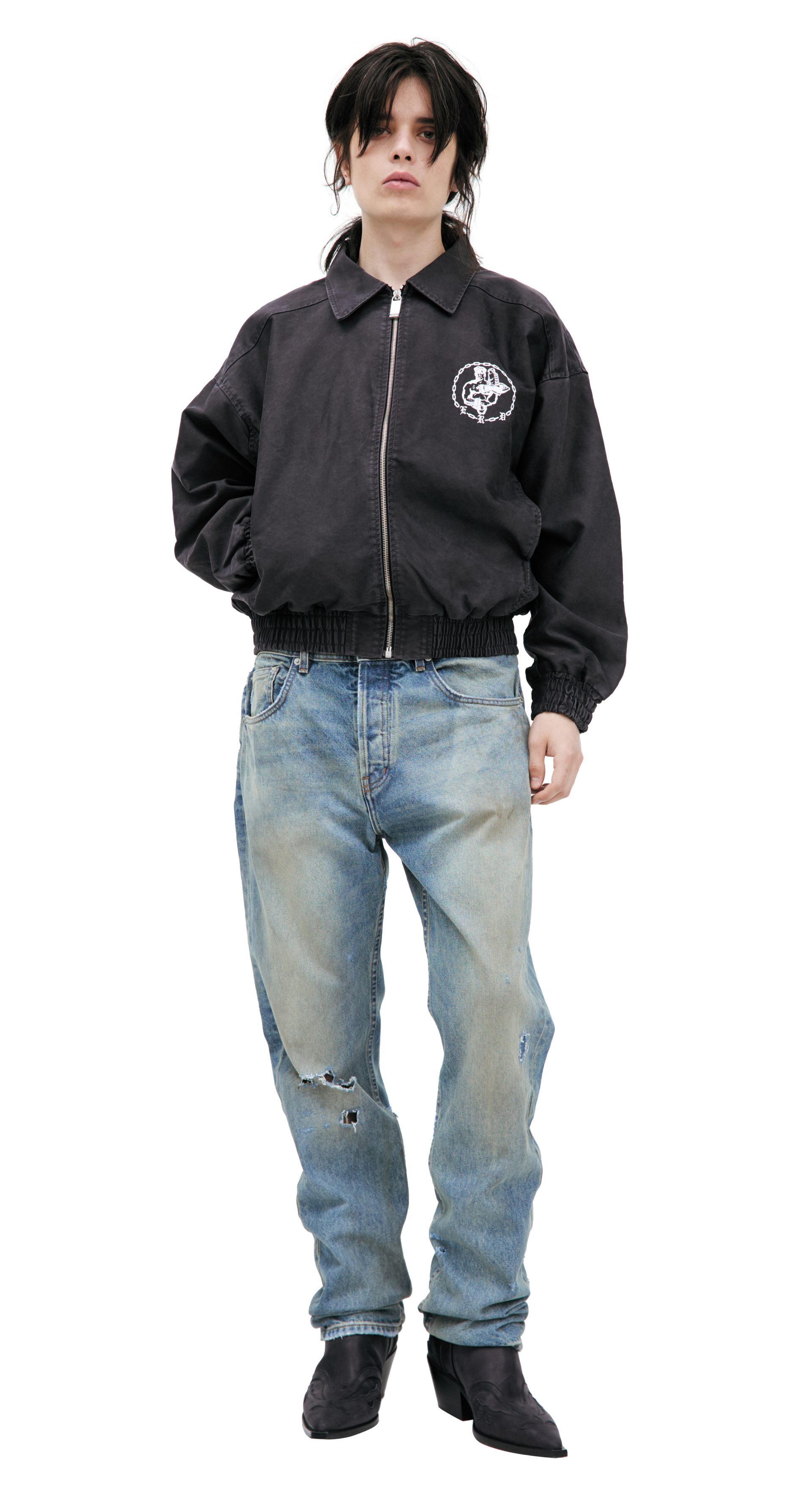 Buy Yohji Yamamoto men black x new era oversize t-shirt for