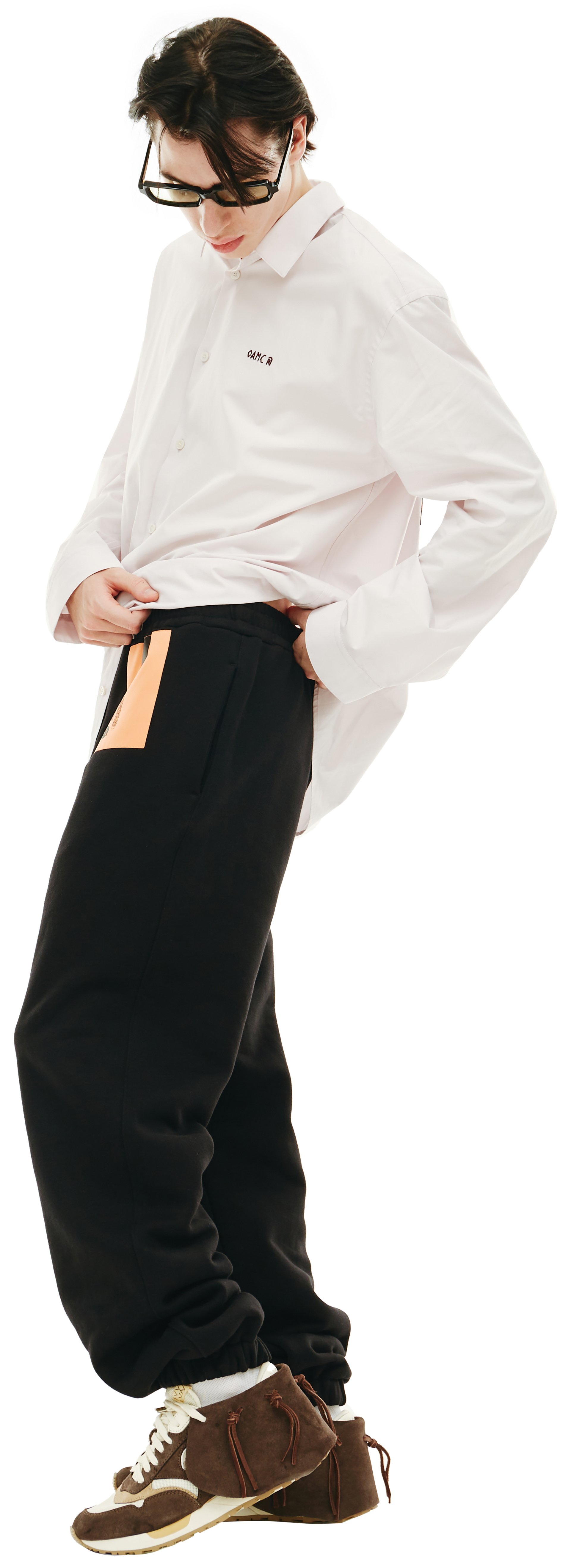 OAMC Black patched sweatpants