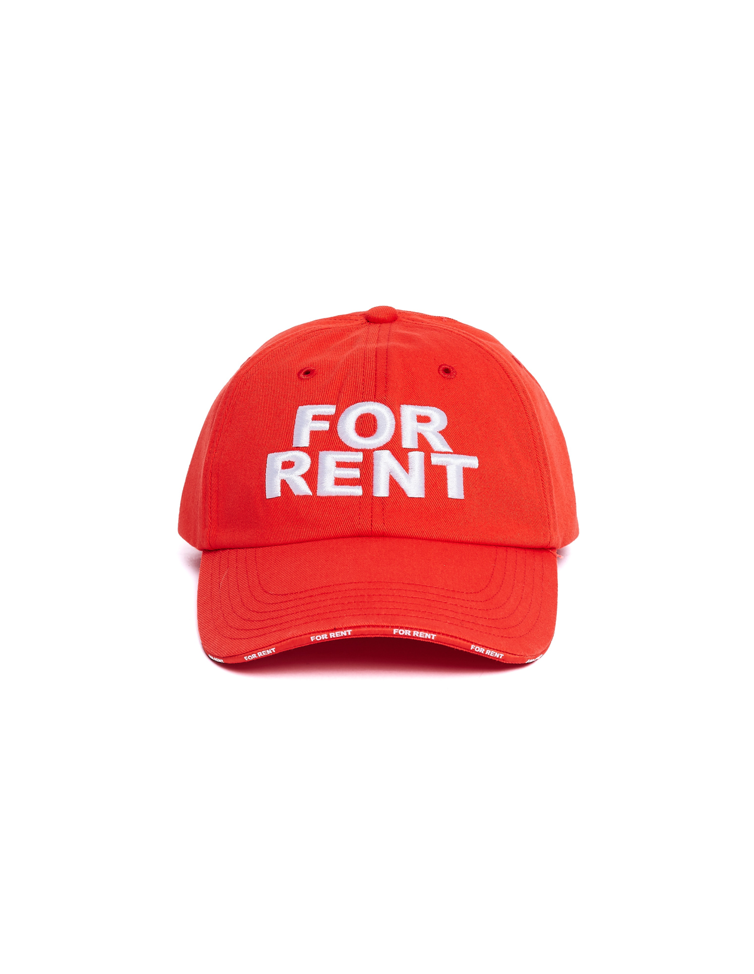 VETEMENTS Red For Rent Embroidered Cap