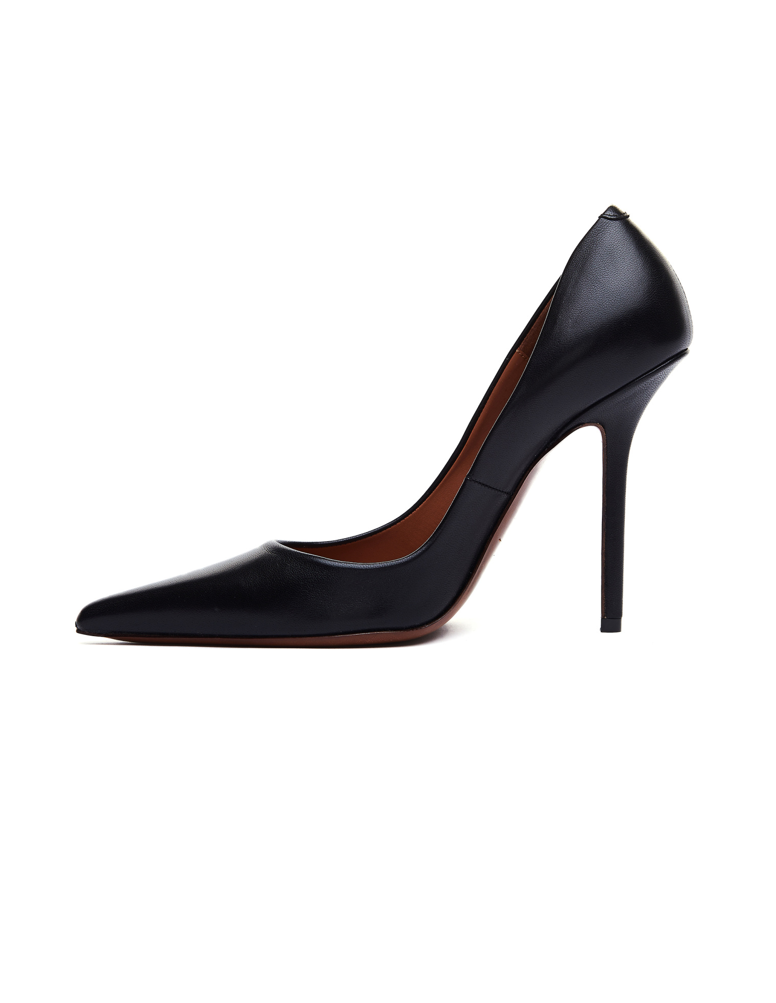 VETEMENTS Black Leather Sexy Stilettos