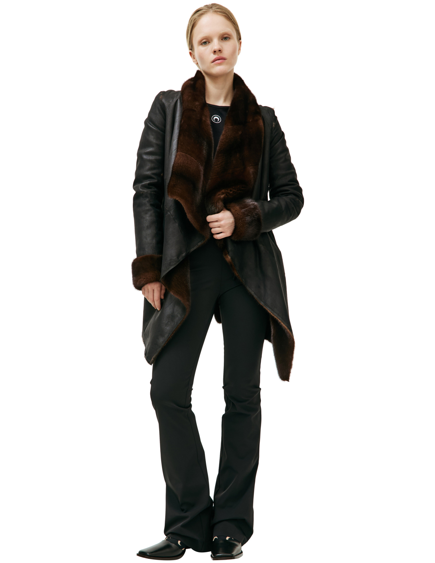 HUN Rick Owens Double-faced mink fur coat