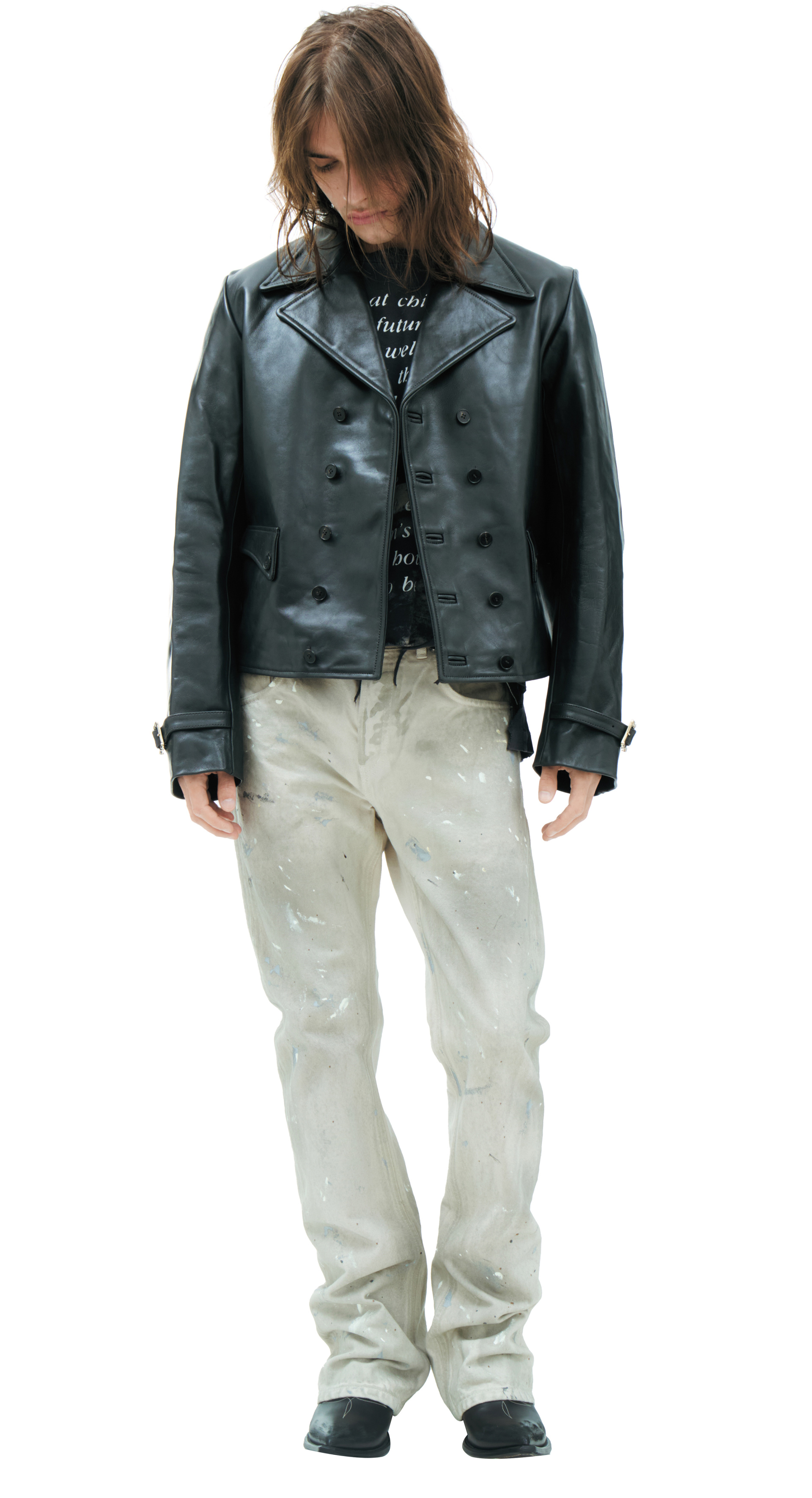 Enfants Riches Déprimés Black leather jacket