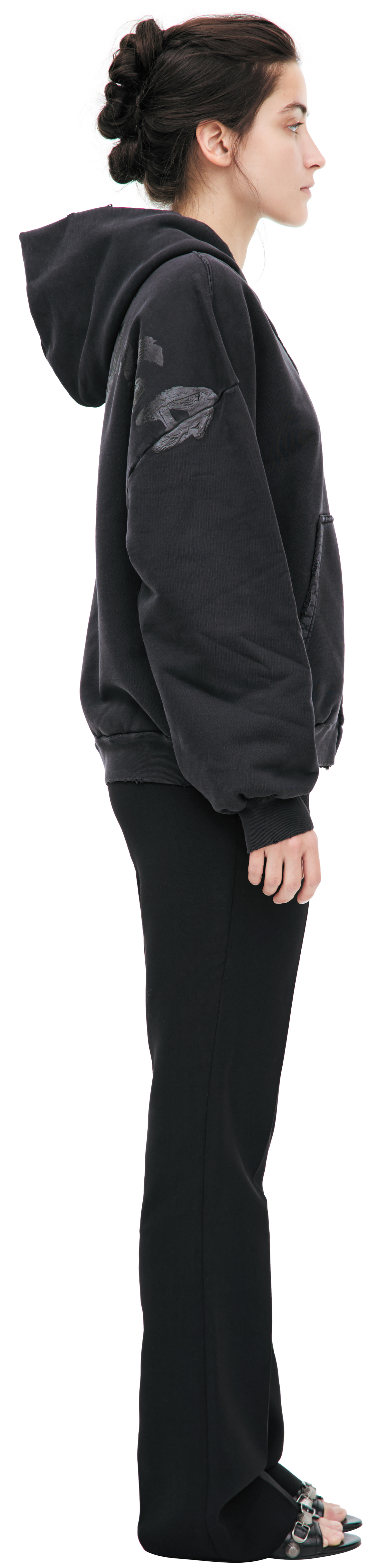 Balenciaga Dark grey zip up hoodie